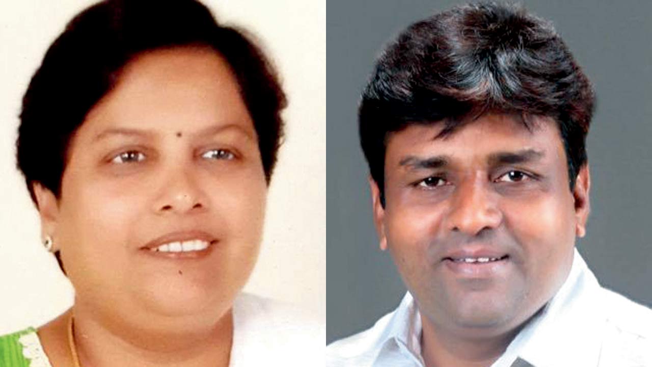 Ujwala Modak, four-time corporator, BJP; Murji Patel, ex-corporator, BJP