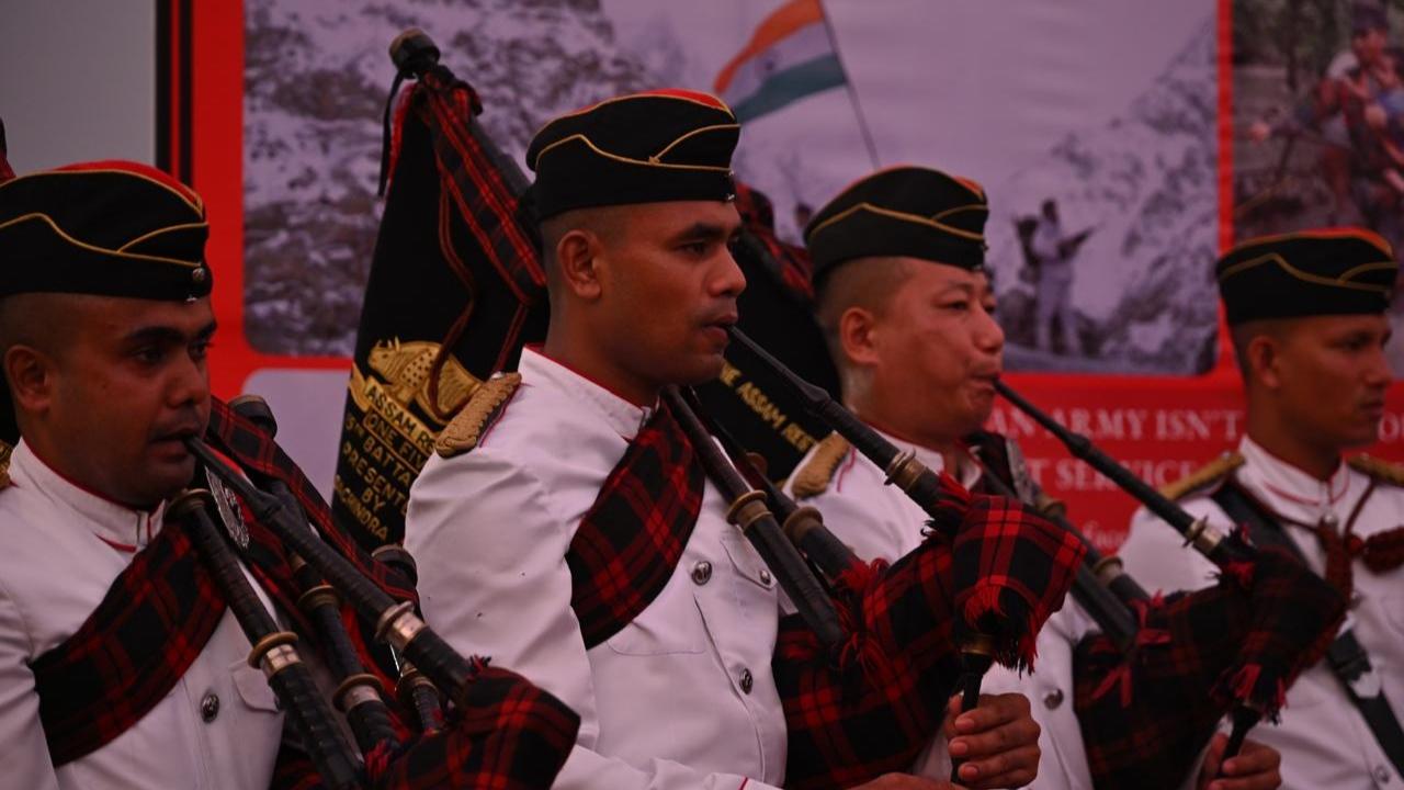 The 15th Battalion Assam Regiment, known for its exceptional musical prowess and strict military discipline, showcased a variety of traditional and contemporary pieces