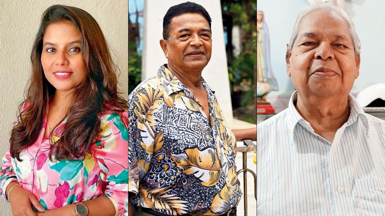 Karen Dourado, Blaise Gomes and Fr Milton Gonsalves