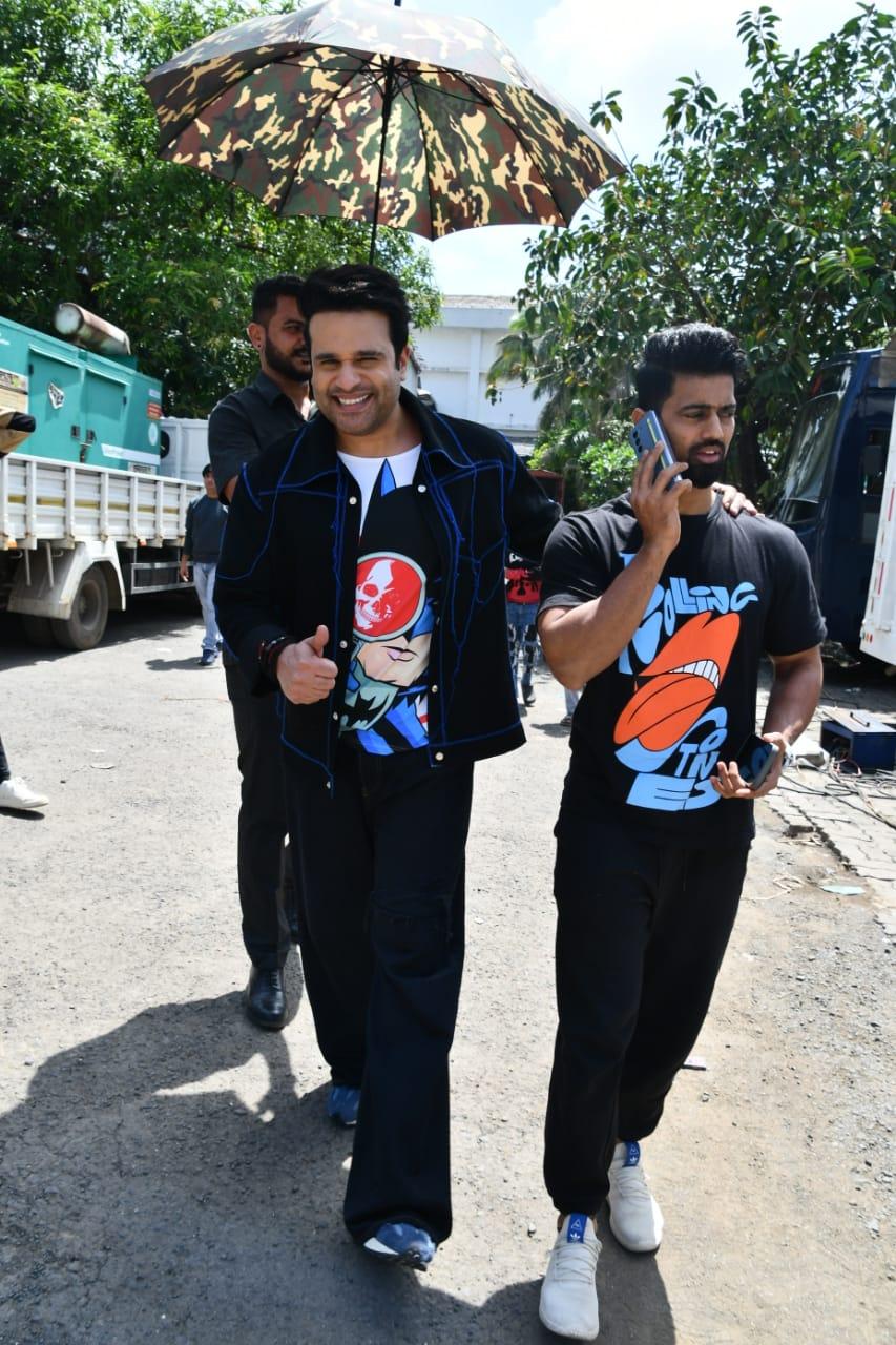 Krushna Abhishek was also clicked at Laughter Chefs' set