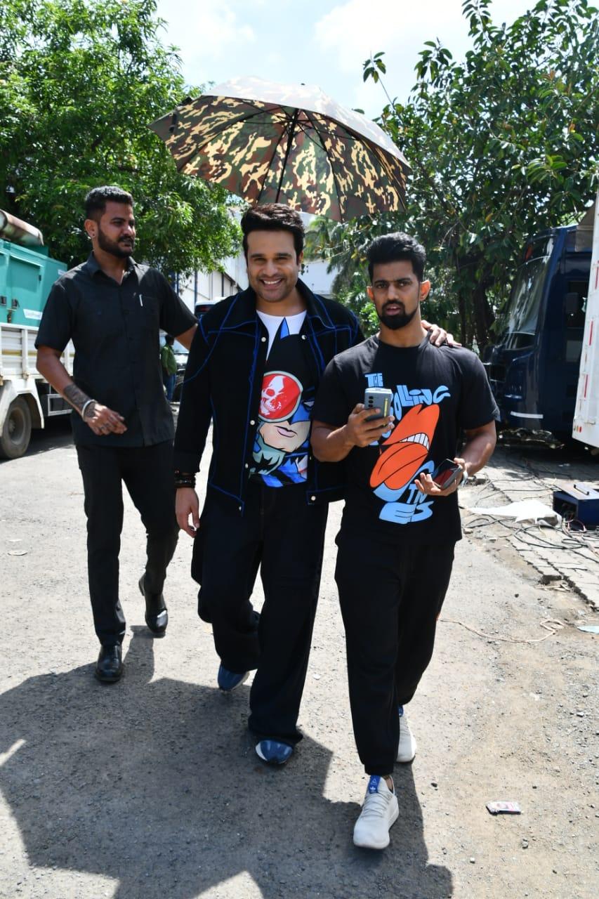 The actor was all smiles as he went to shoot for another episode of the show