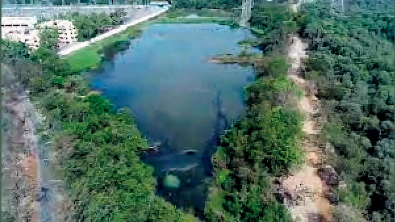 The lake in Lokhandwala, Andheri