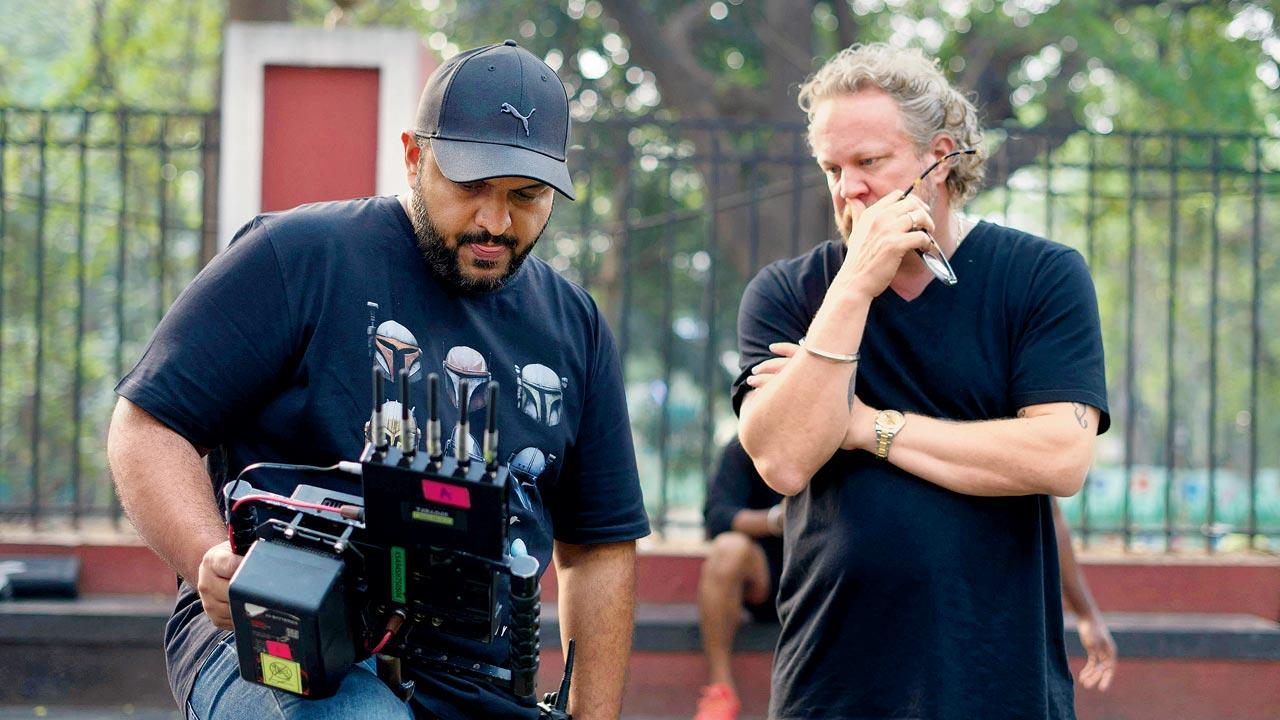 Sarpotdar with VFX expert Minnich