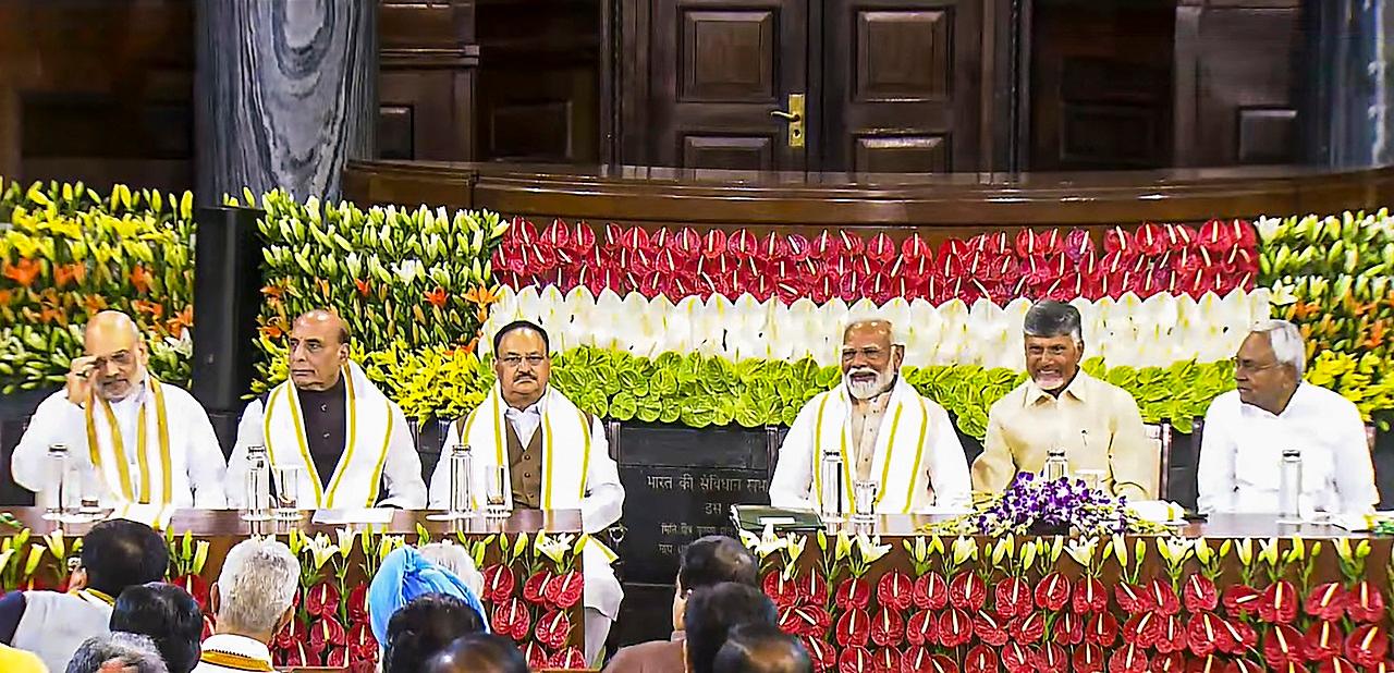 After the BJP failed to cross the halfway mark needed to form a government in its own right it has to depend on allies TDP and JD(U)
