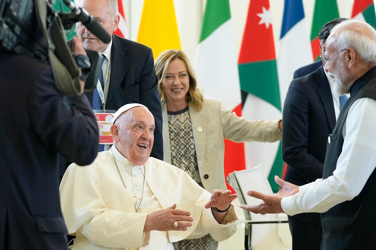 They met with a warm embrace at the Outreach session of the G7 summit 2024 in Apulia, southern Italy where they joined other world leaders to deliberate on the topic of Artificial Intelligence, Energy, Africa and the Mediterranean
