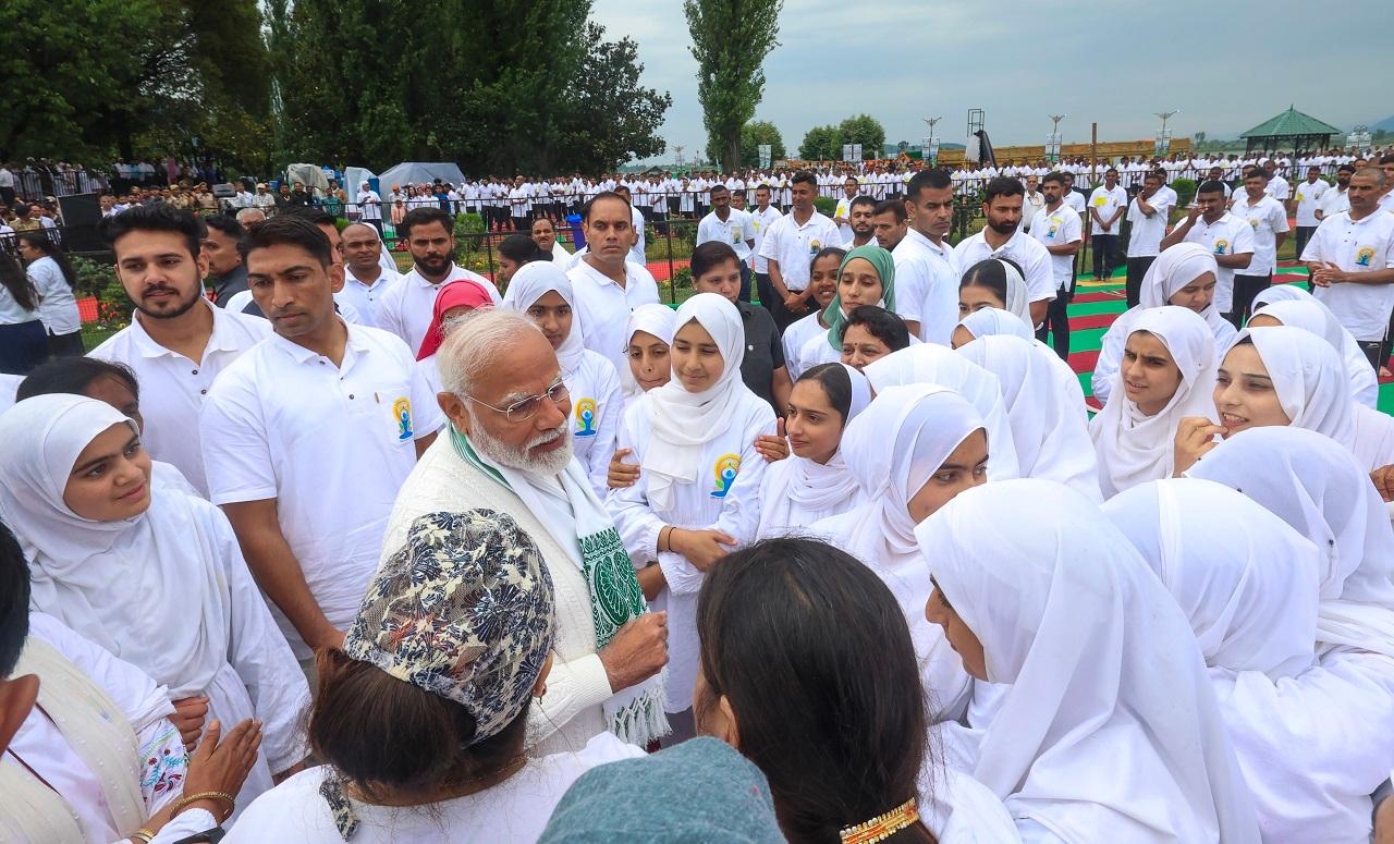 In his address, the prime minister also made a mentioned of 101-year-old Frenchwoman Charlotte Chopin who was awarded a Padma Shri for her services in popularising yoga in her country
