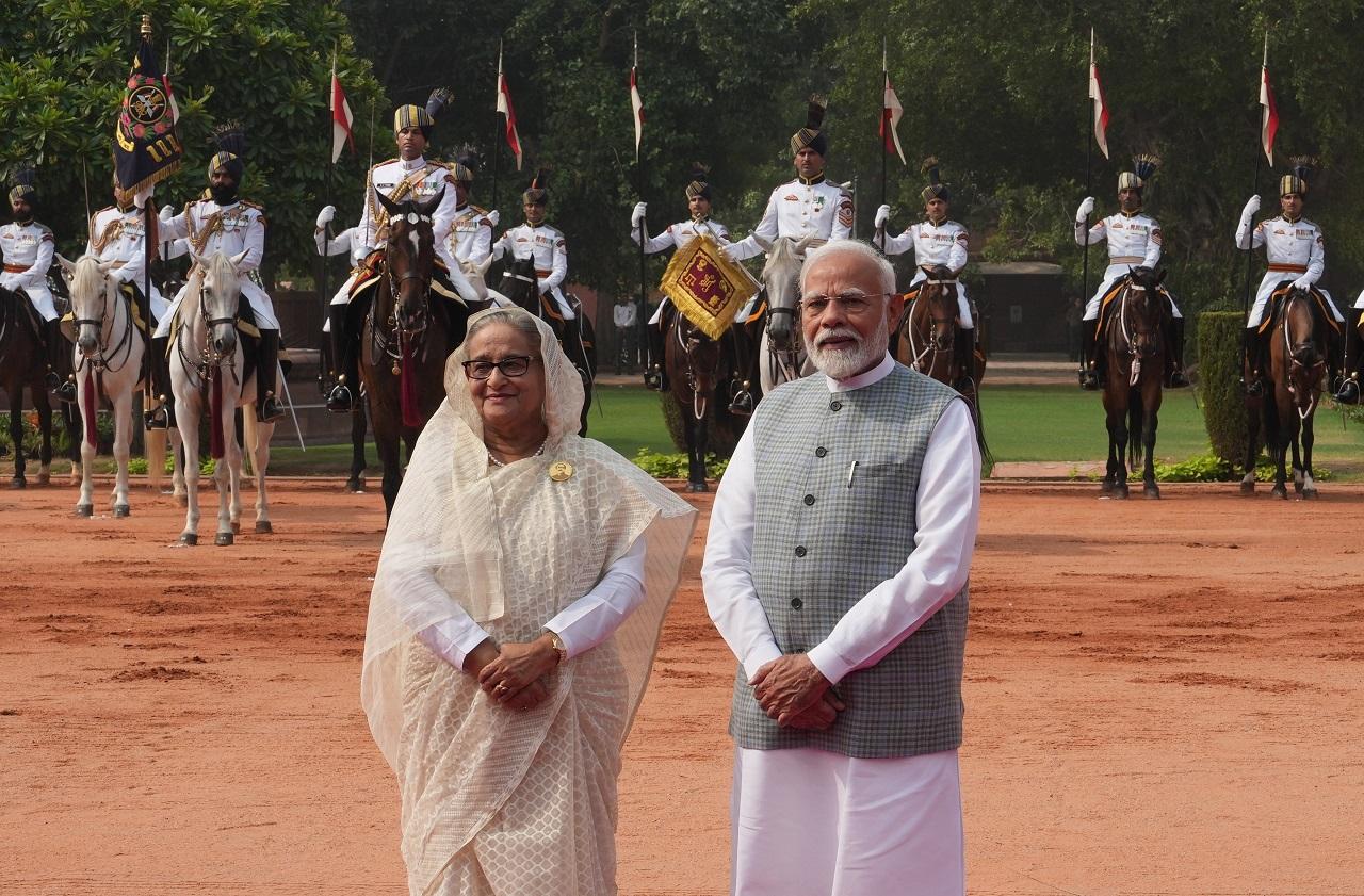 Newly-appointed External Affairs Minister of State (MoS) Kirtivardhan Singh welcomed the visiting Bangladesh PM at the airport upon her arrival