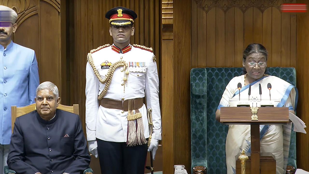 Congratulating the new MPs in her first address to the joint sitting of Parliament after the constitution of the 18th Lok Sabha, Murmu said she hoped they would act as the medium for fulfilling the aspirations of the people of India