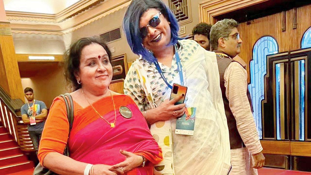 Padma Iyer with son Harish Iyer. PIC COURTESY/Instagram