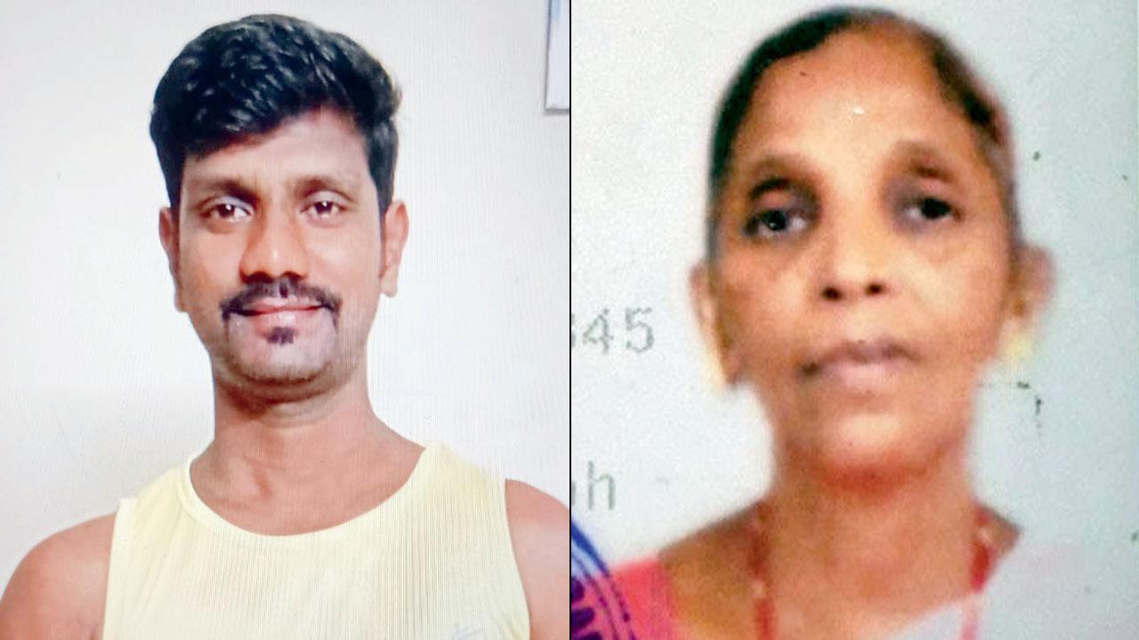 Prashant Khaire, the killer (right) Laxmibai, the deceased
