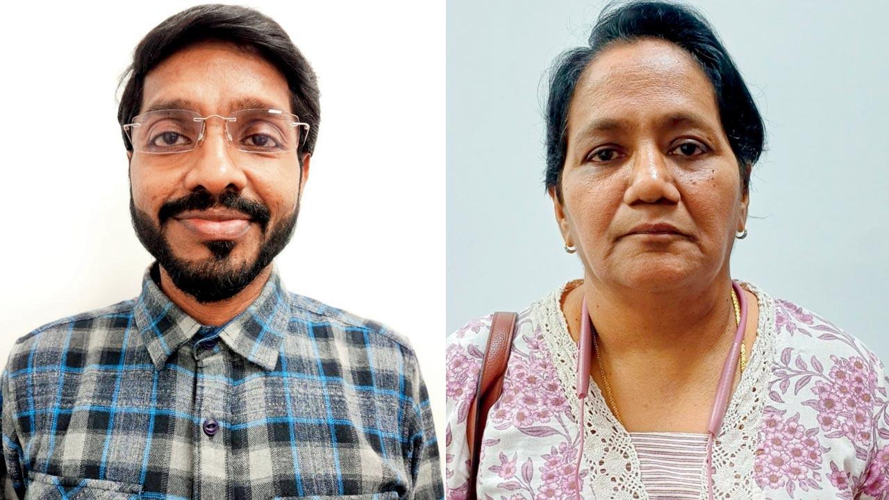 Aditya Deshmukh, the  accused; (right) Beena Paul, manager. Pics/Rajesh Gupta