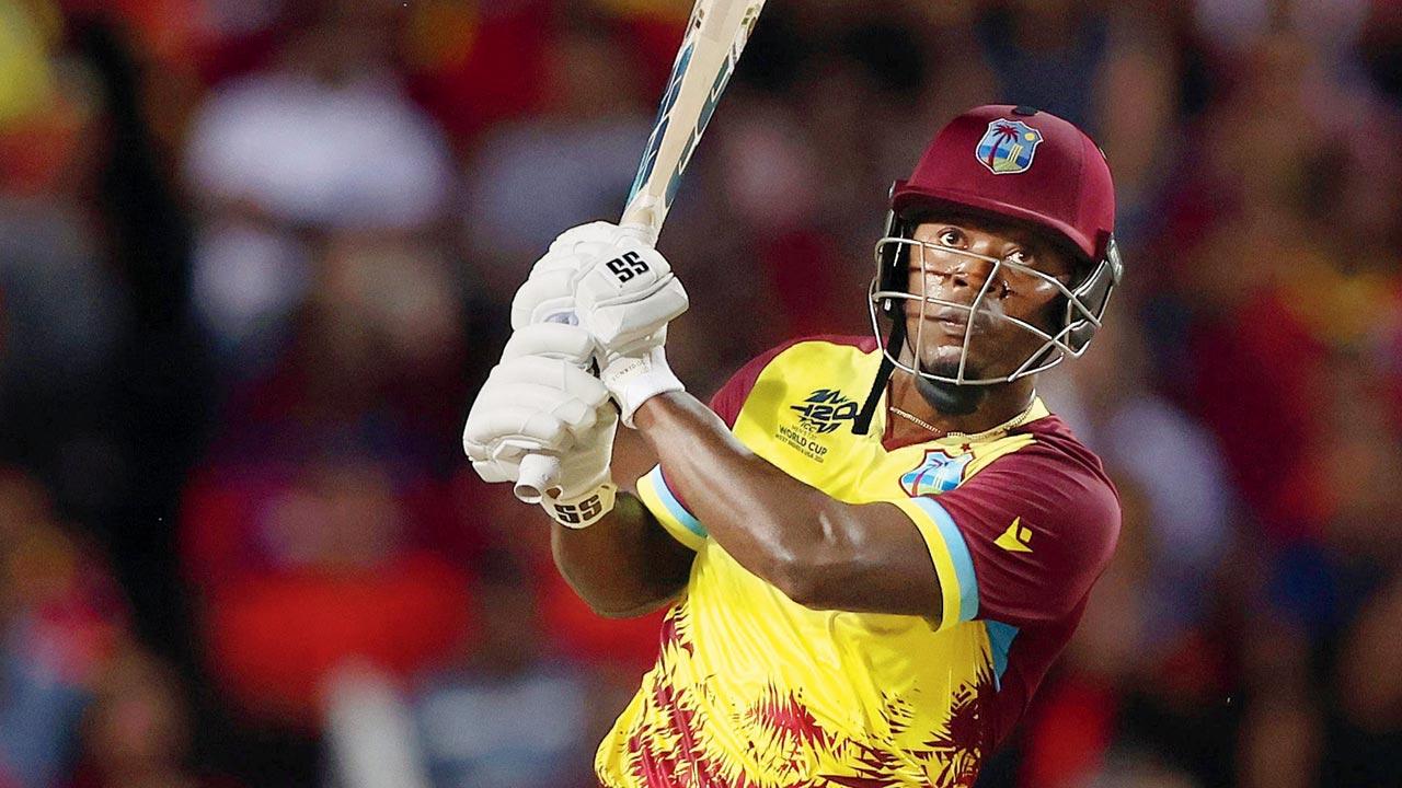 Sherfane Rutherford during his 68 not out