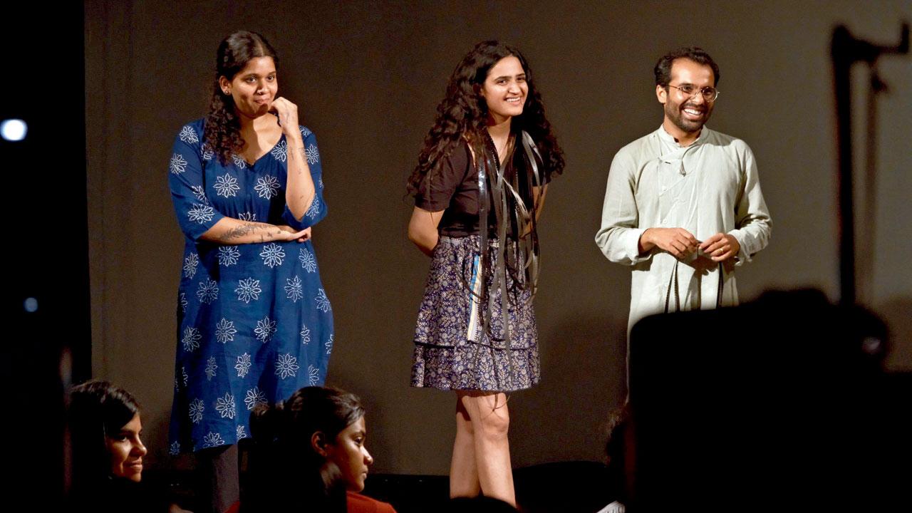 Projectionists Simran Ankolkar,  Namrata Sanghani and Karan Talwar