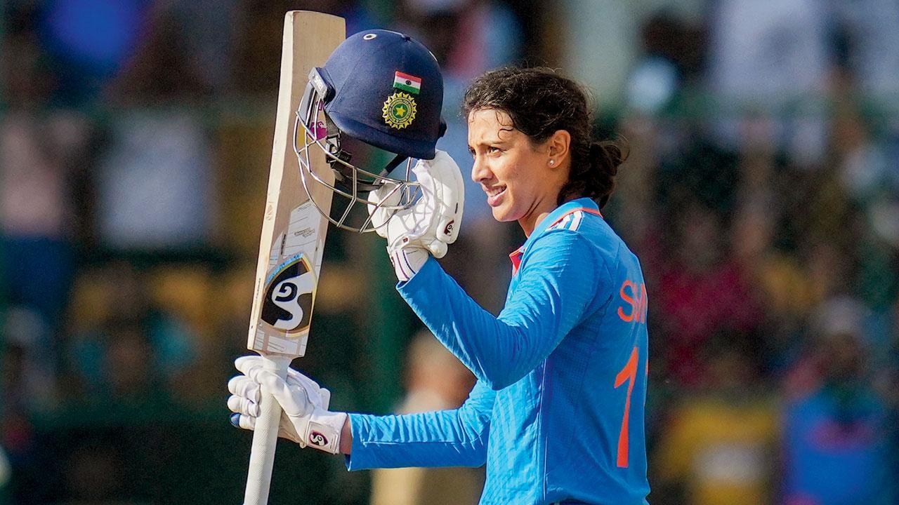 Ton-up Smriti powers India to massive 143-run win over SA