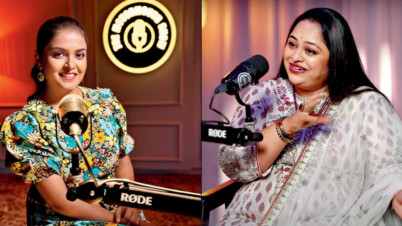 Sonal Kaushal gave the first voice to Doraemon in Hindi; (right) Meghana Erande also dubbed for the famous character in Hindi and Marathi
