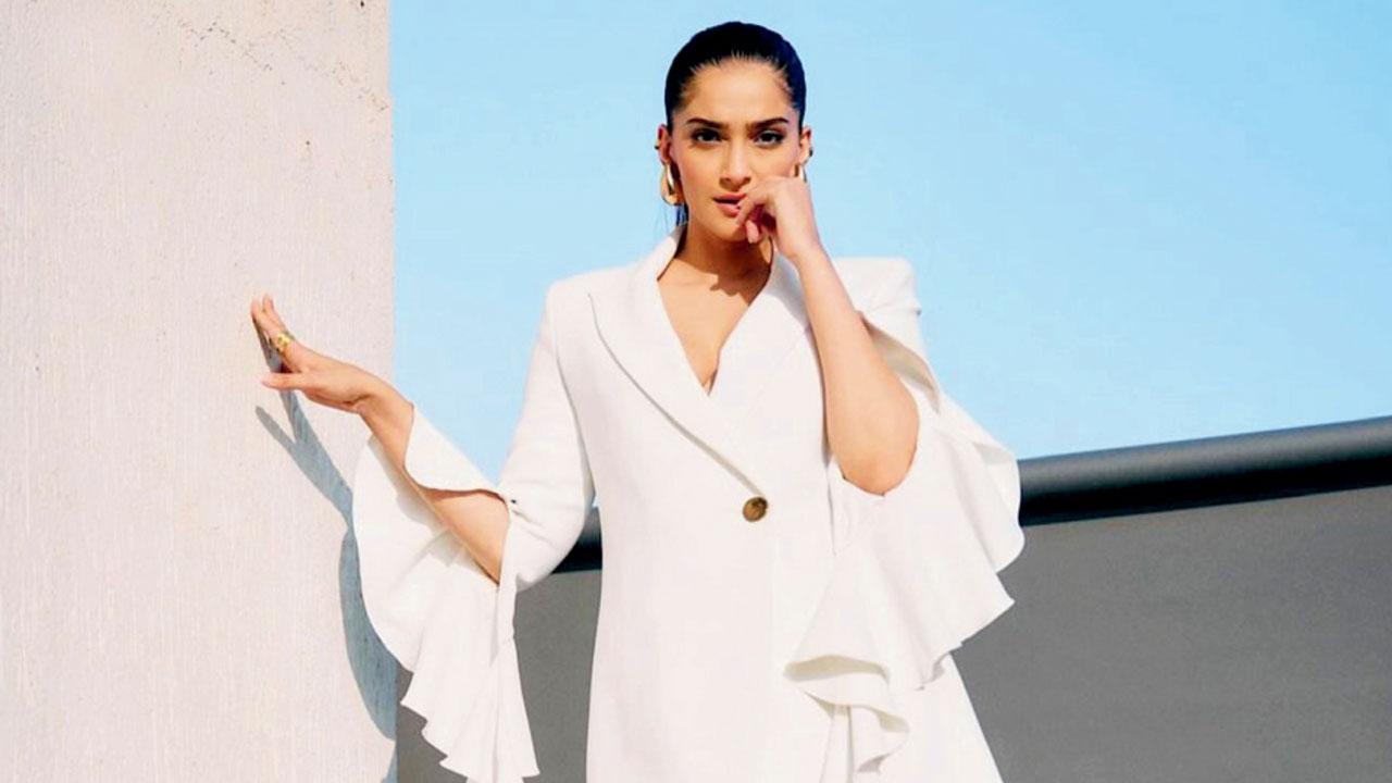 As culottes make a comeback, actress Sonam Kapoor pairs them with a matching blazer and pumps. Pic Courtesy/Instagram