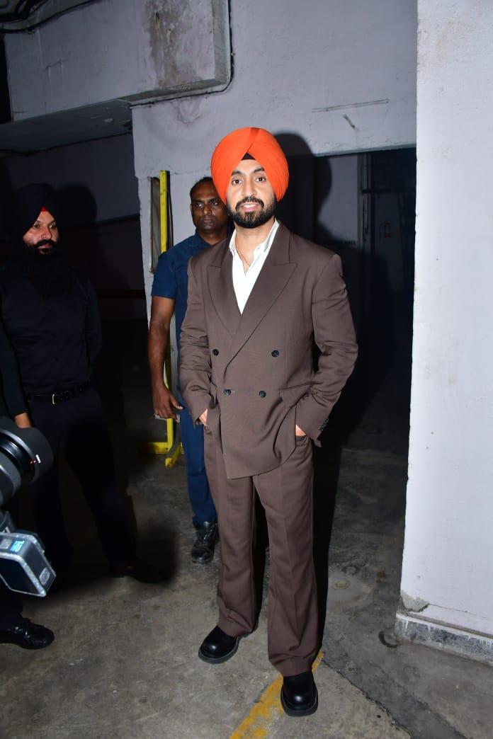 Diljit Dosanjh looked supper cool in a brown three-piece suit