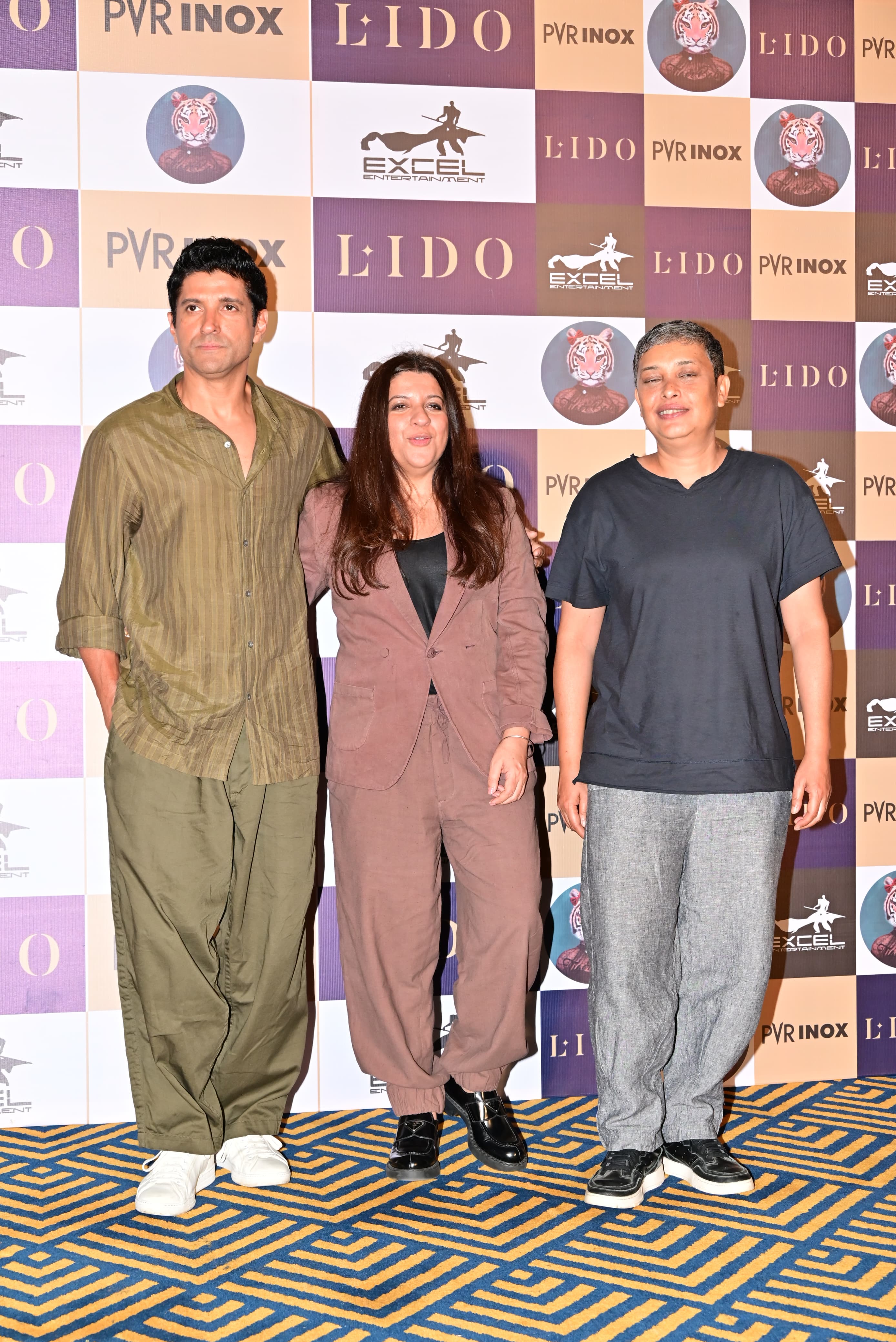 Farhan Akhtar and Zoya Akhtar posed together as they went out for an event