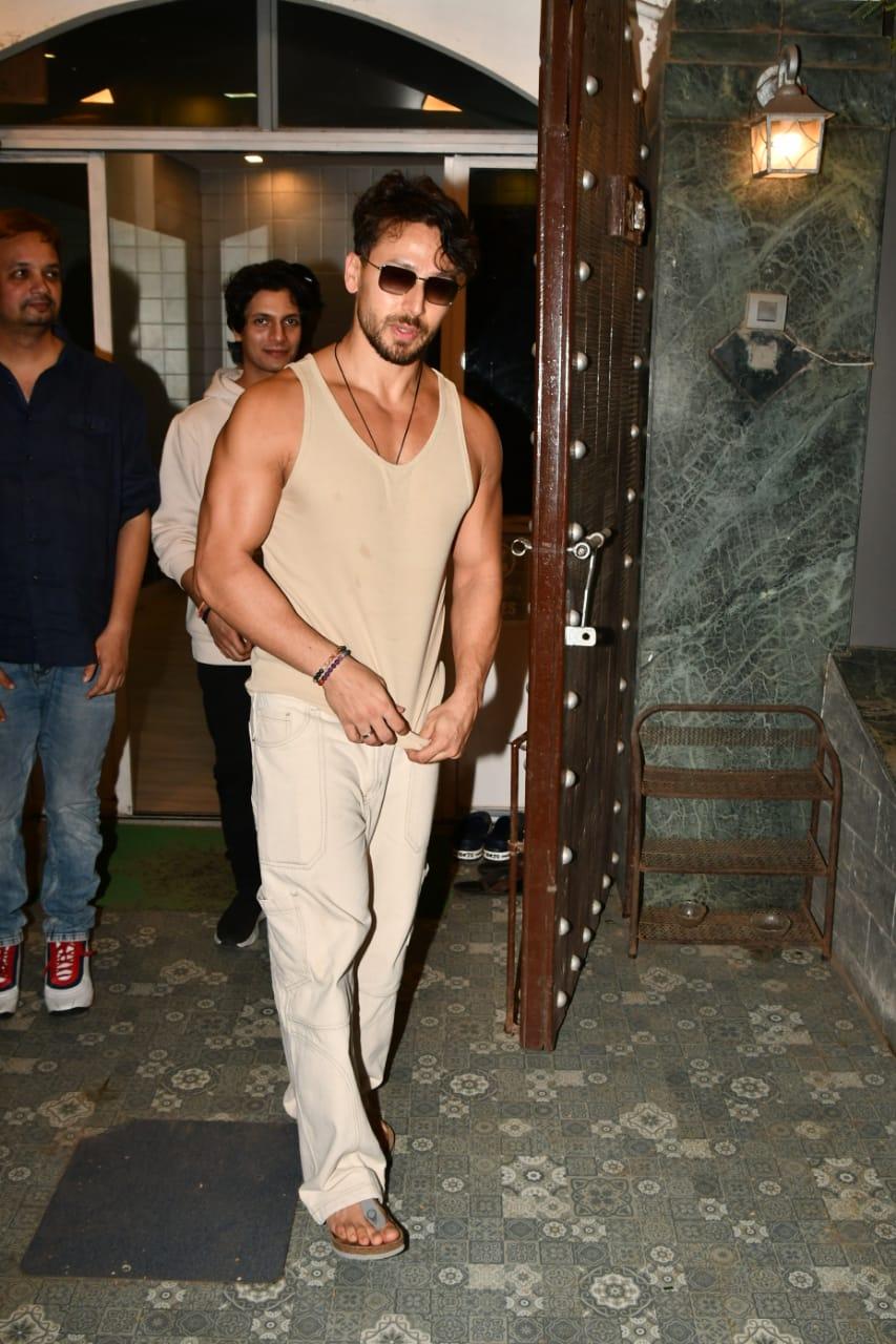 Tiger Shroff was also clicked in the city