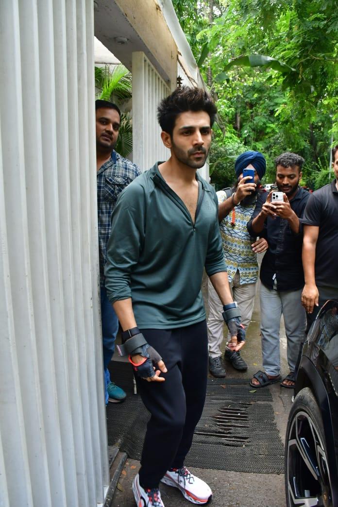 Chandu Champion star was clicked in the city