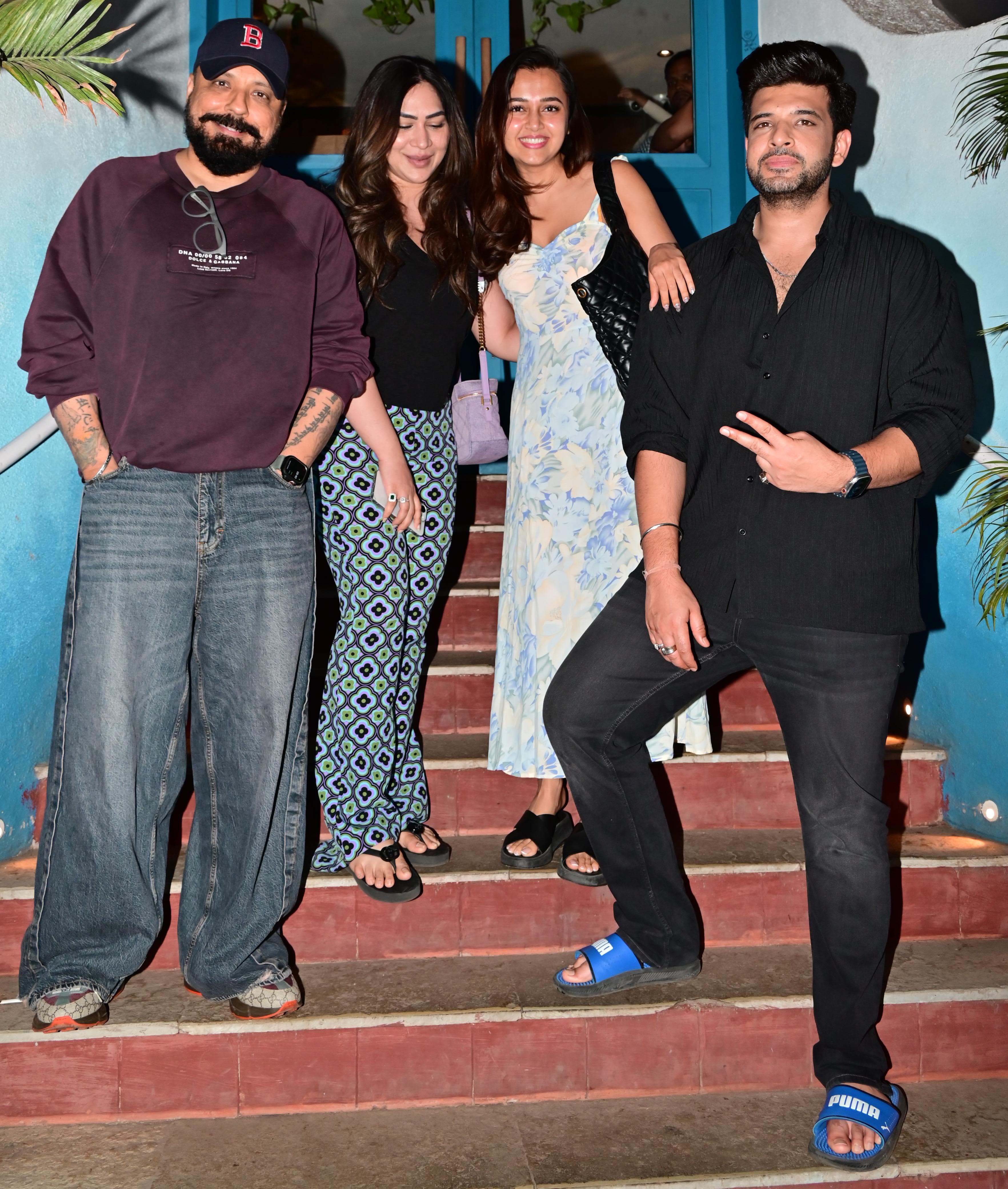 Teja and Karan were accompanied by their friends