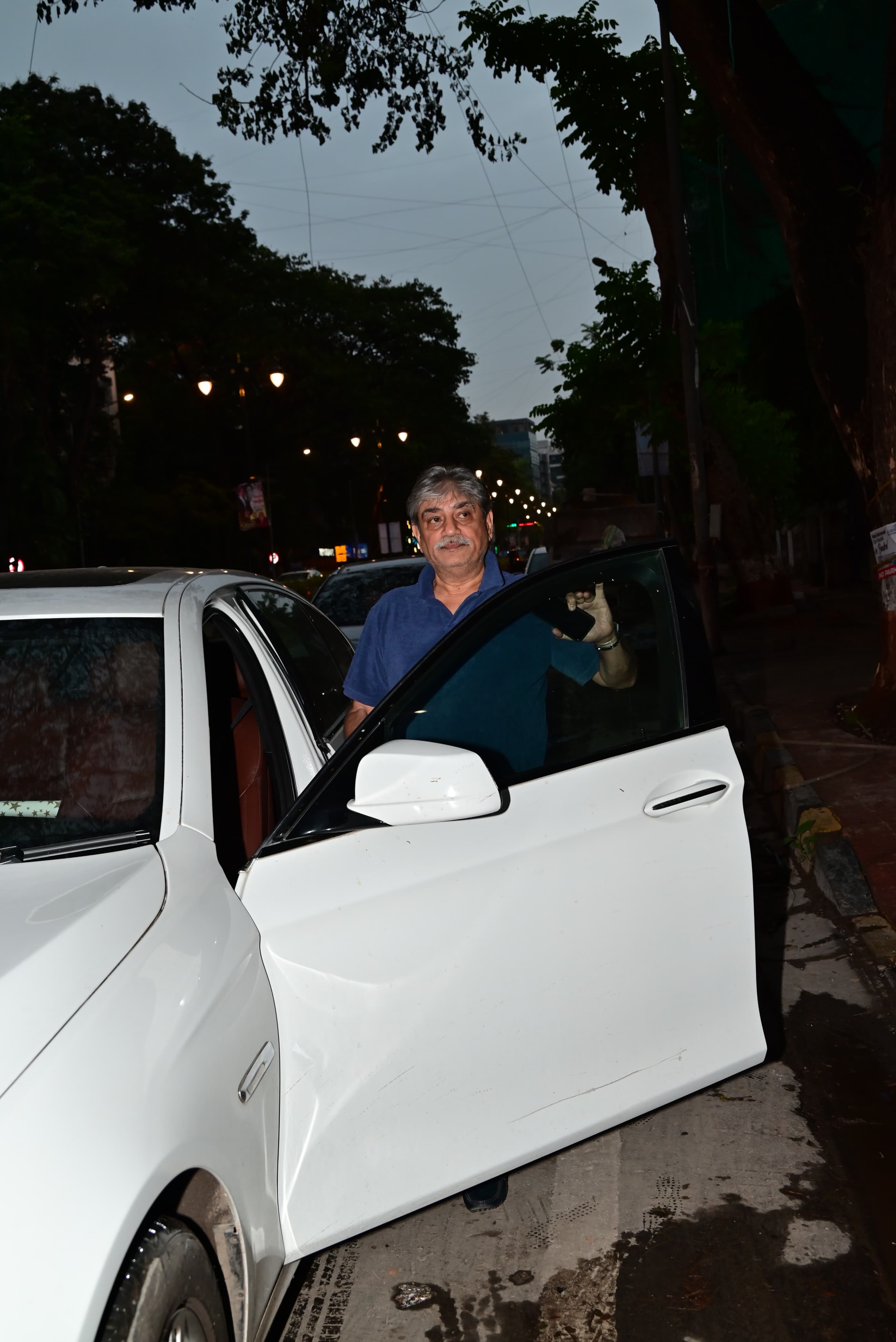 Zaheer Iqbal's father looked busy as he went out for wedding preprations