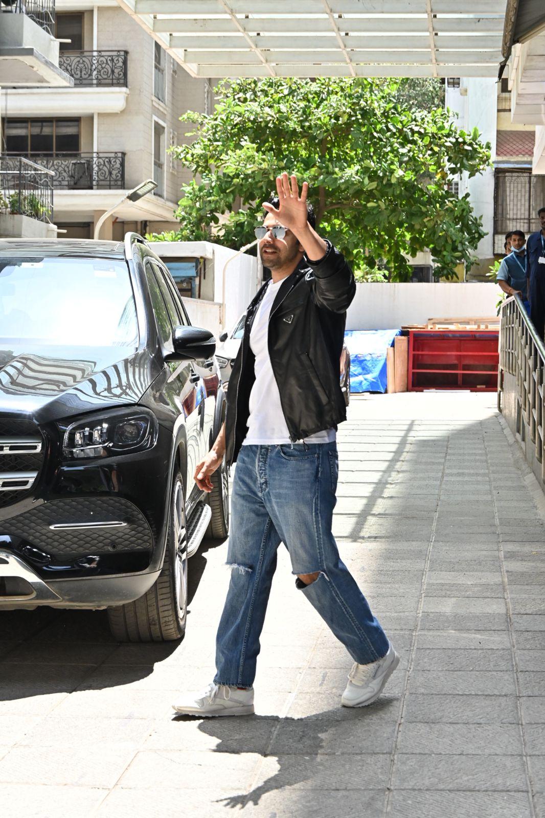 Varun was snapped earlier this morning as well