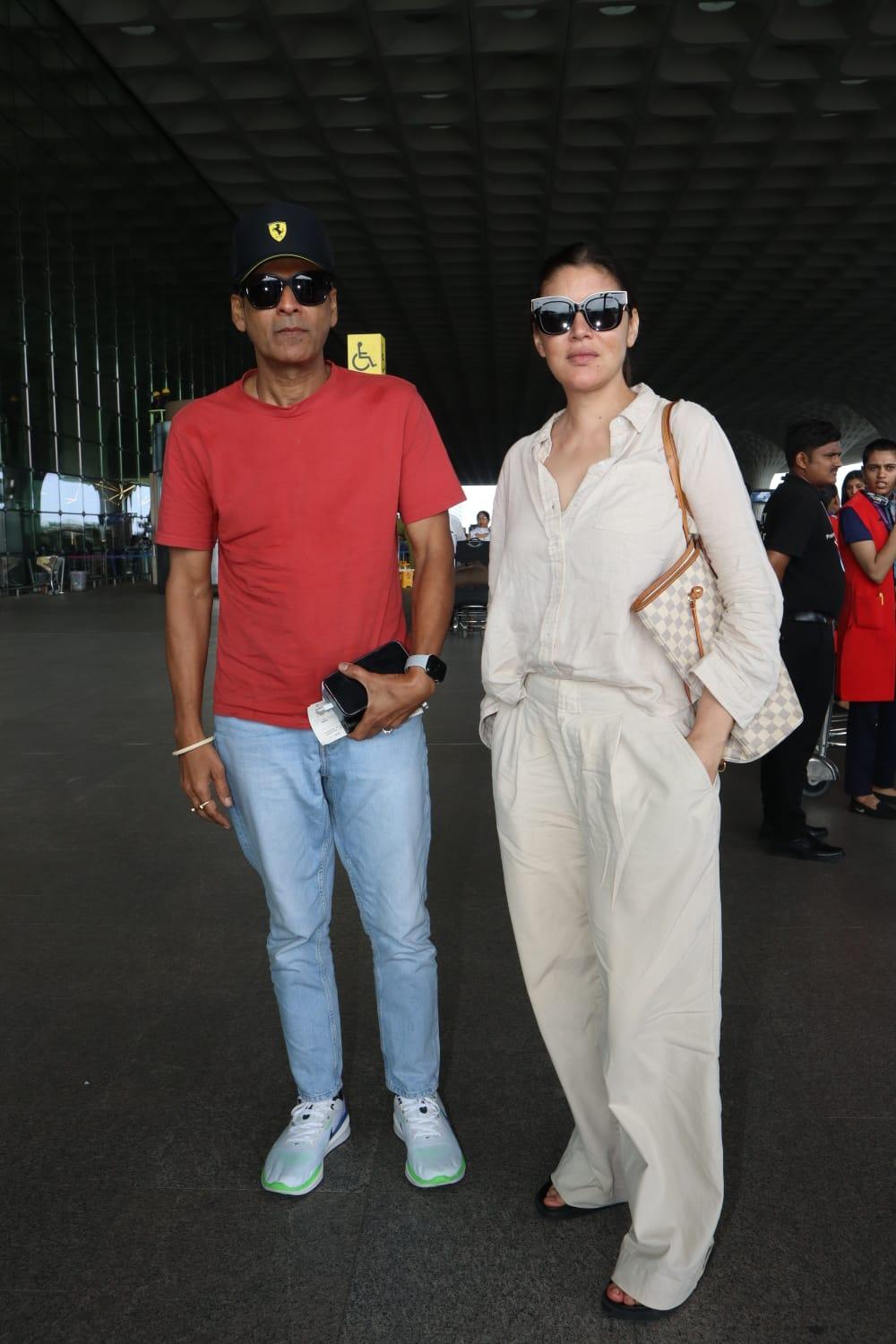 Manoj Bajpayee jetted off from the city with his wife