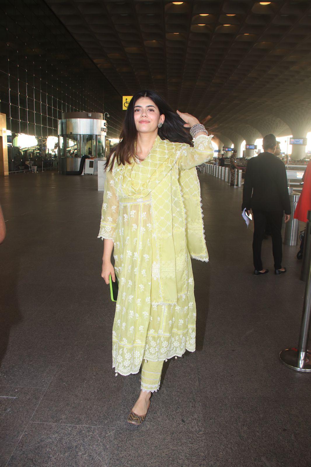 Sanjana Sanghi was snapped at Mumbai airport