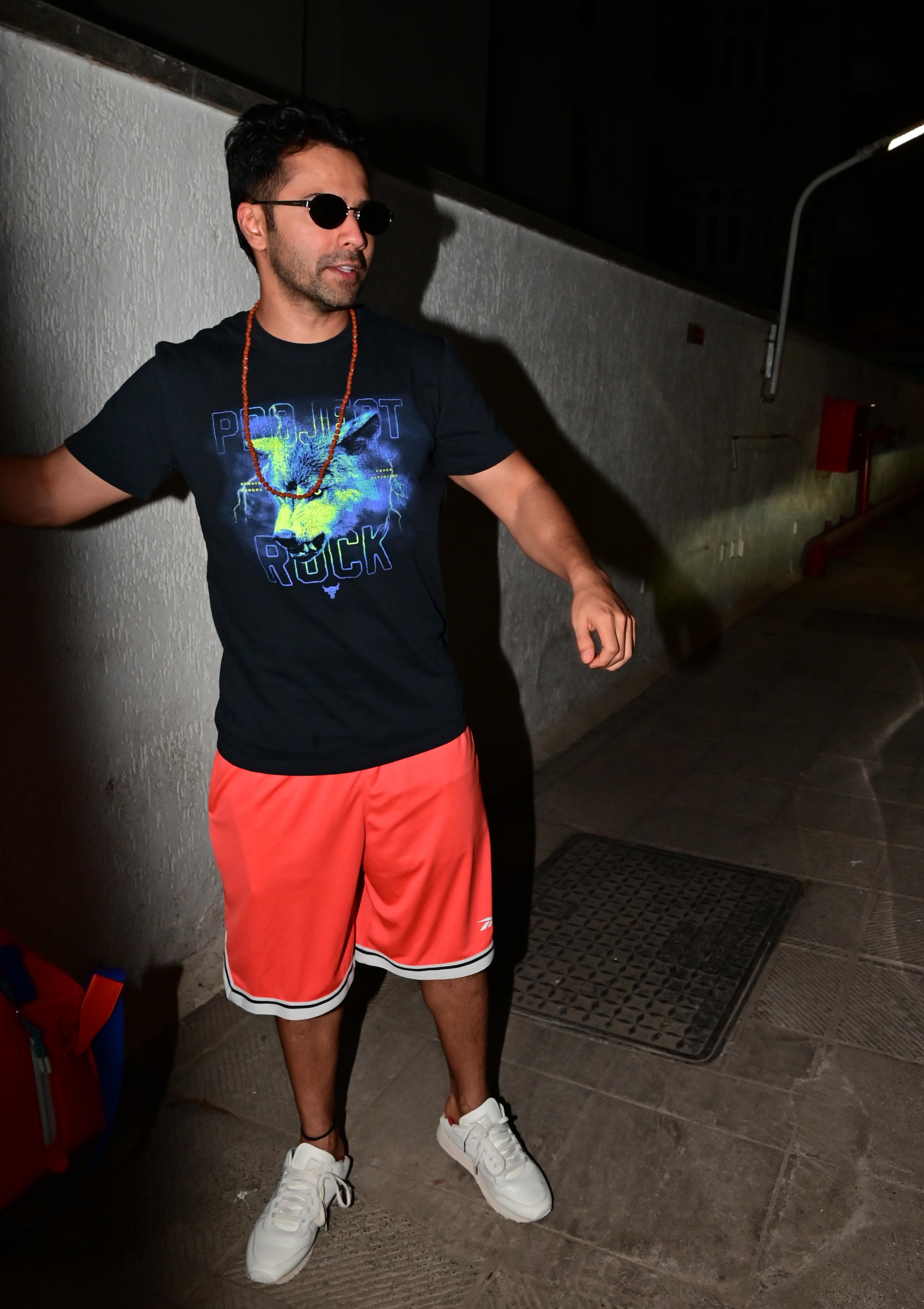 Varun Dhawan was snapped outside Hinduja Hospital where his wife Natasha Dalal has delivered their baby girl