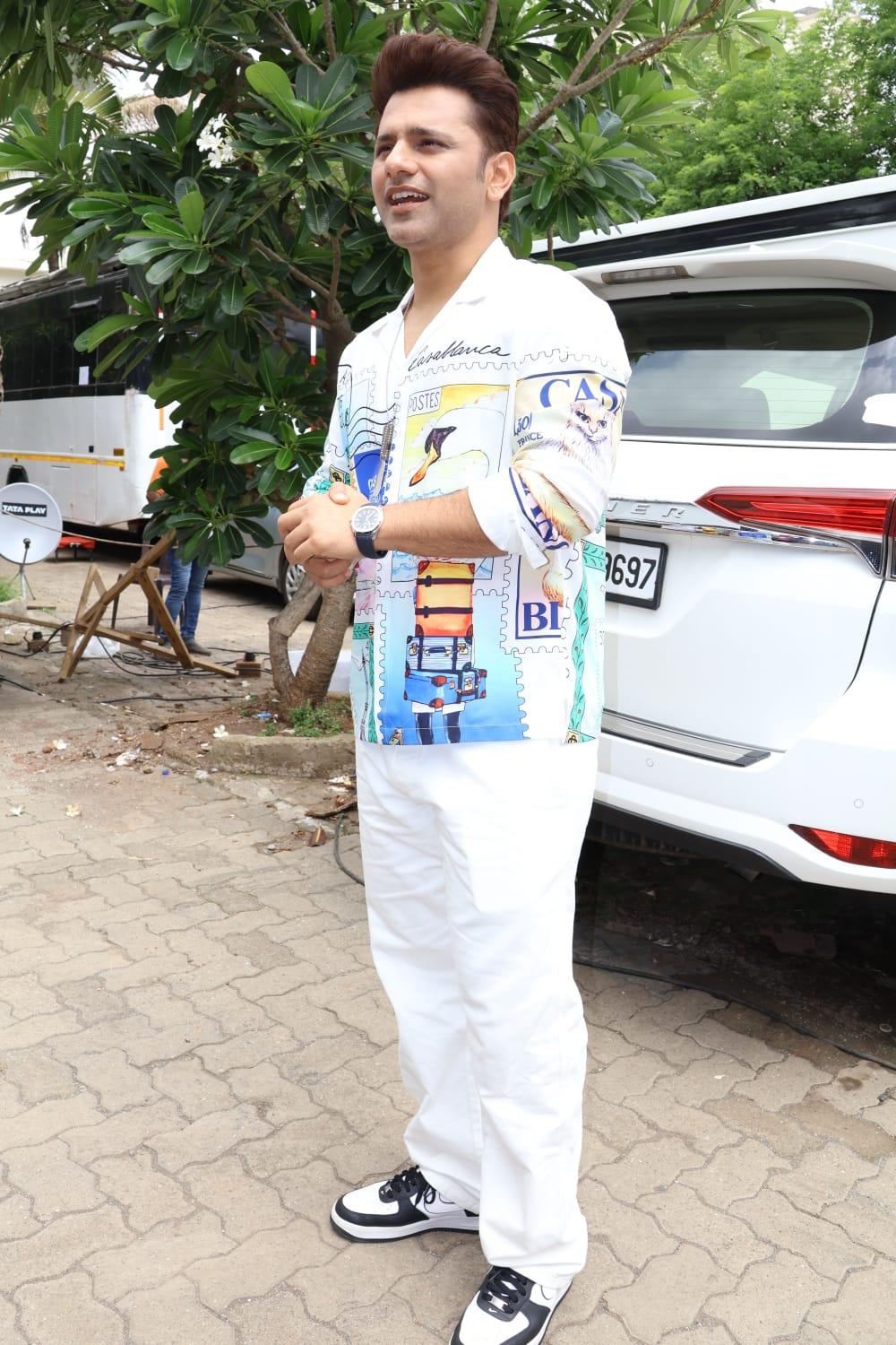 Rahul Vaidya was clicked outside Laughter Chef's set