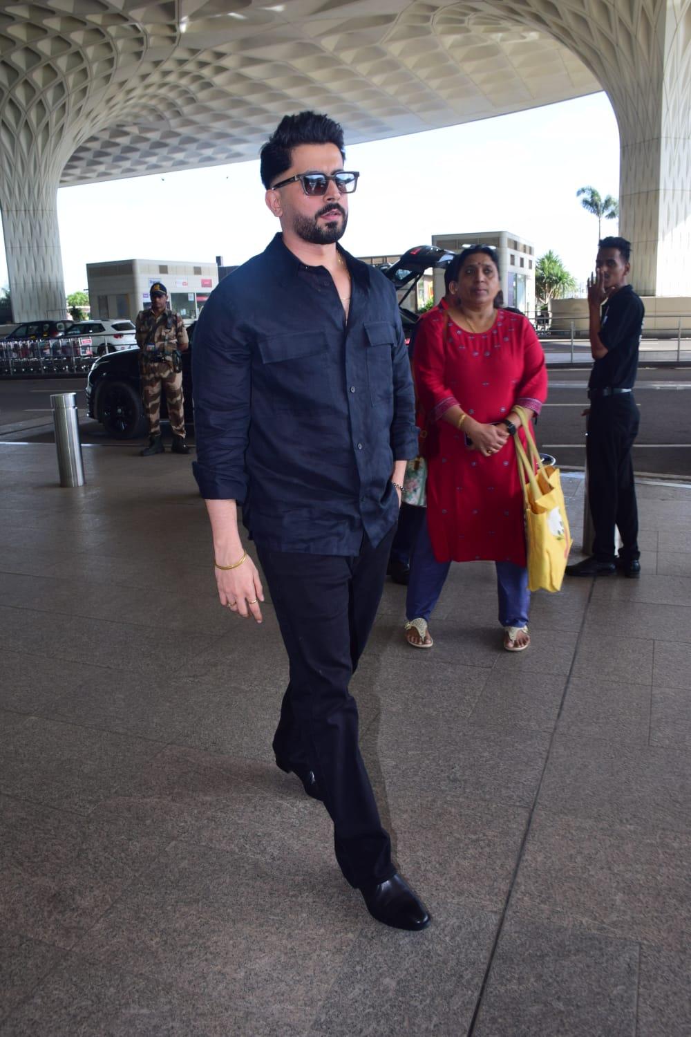 Sunny Singh turned heads at the airport with his dashing looks and charm