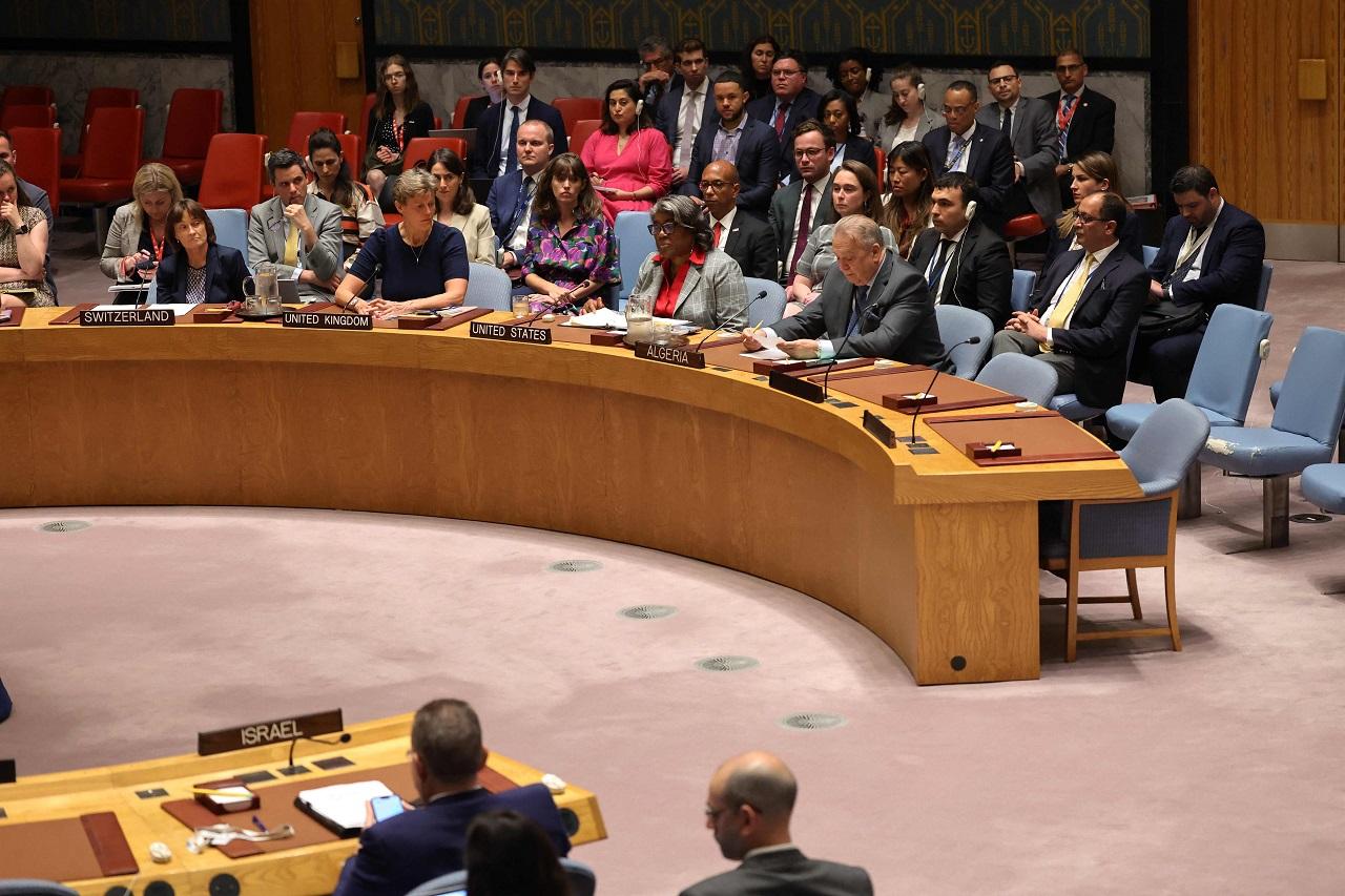 The resolution which was approved overwhelmingly with 14 of the 15 Security Council members voting in favor and Russia abstaining calls on Israel and Hamas to fully implement its terms without delay and without condition