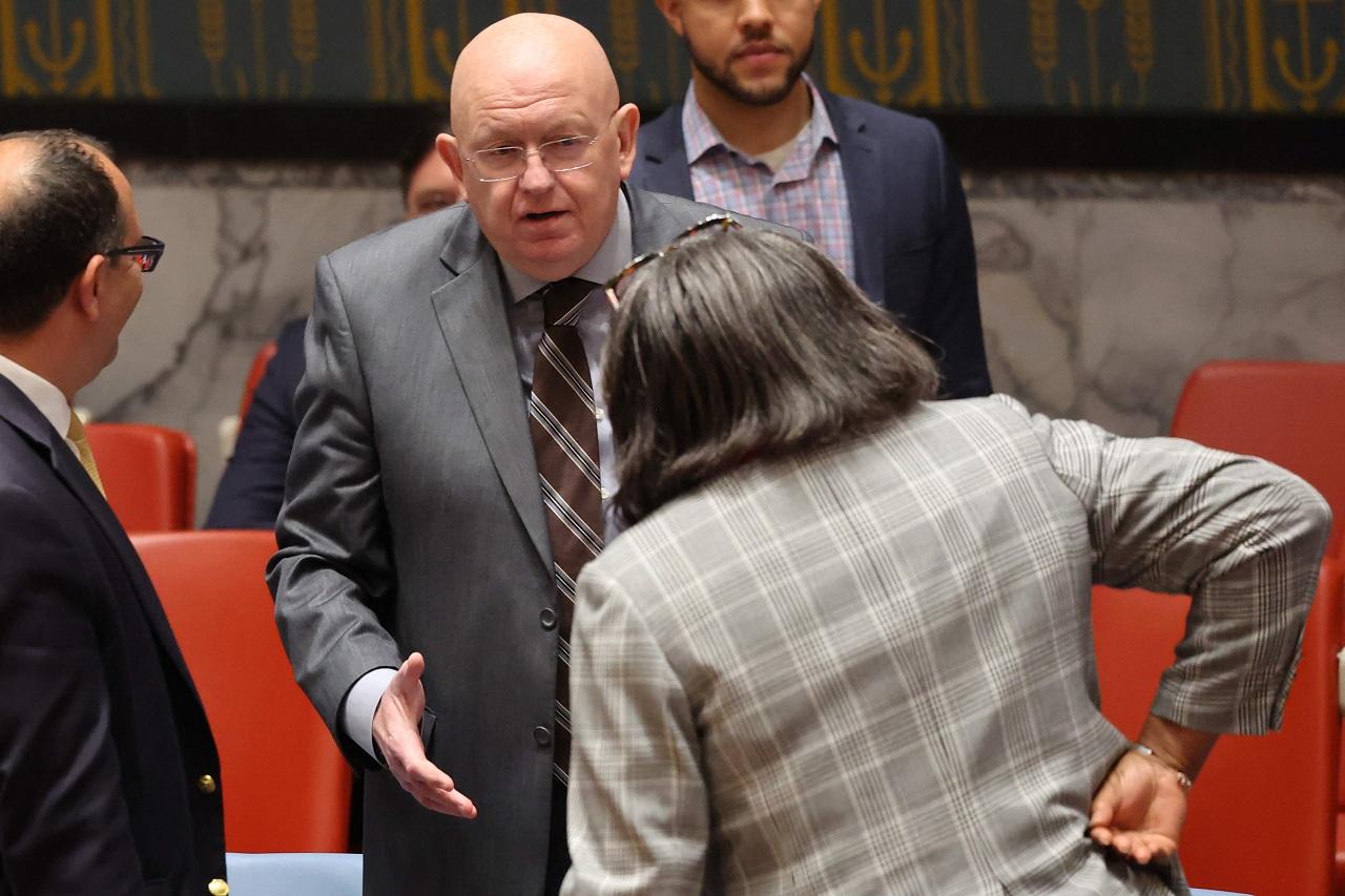The US-sponsored resolution welcomes a cease-fire proposal announced by President Joe Biden that the United States says Israel has accepted. It calls on the militant Palestinian group Hamas, which initially said it viewed the proposal 