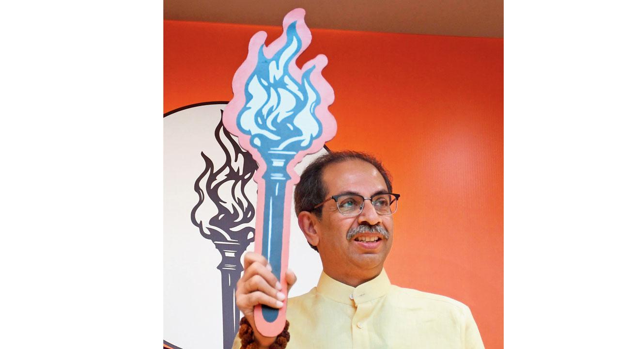 Shiv Sena (UBT) chief Uddhav Thackeray at a press conference in Mumbai. Pic/Ashish Raje