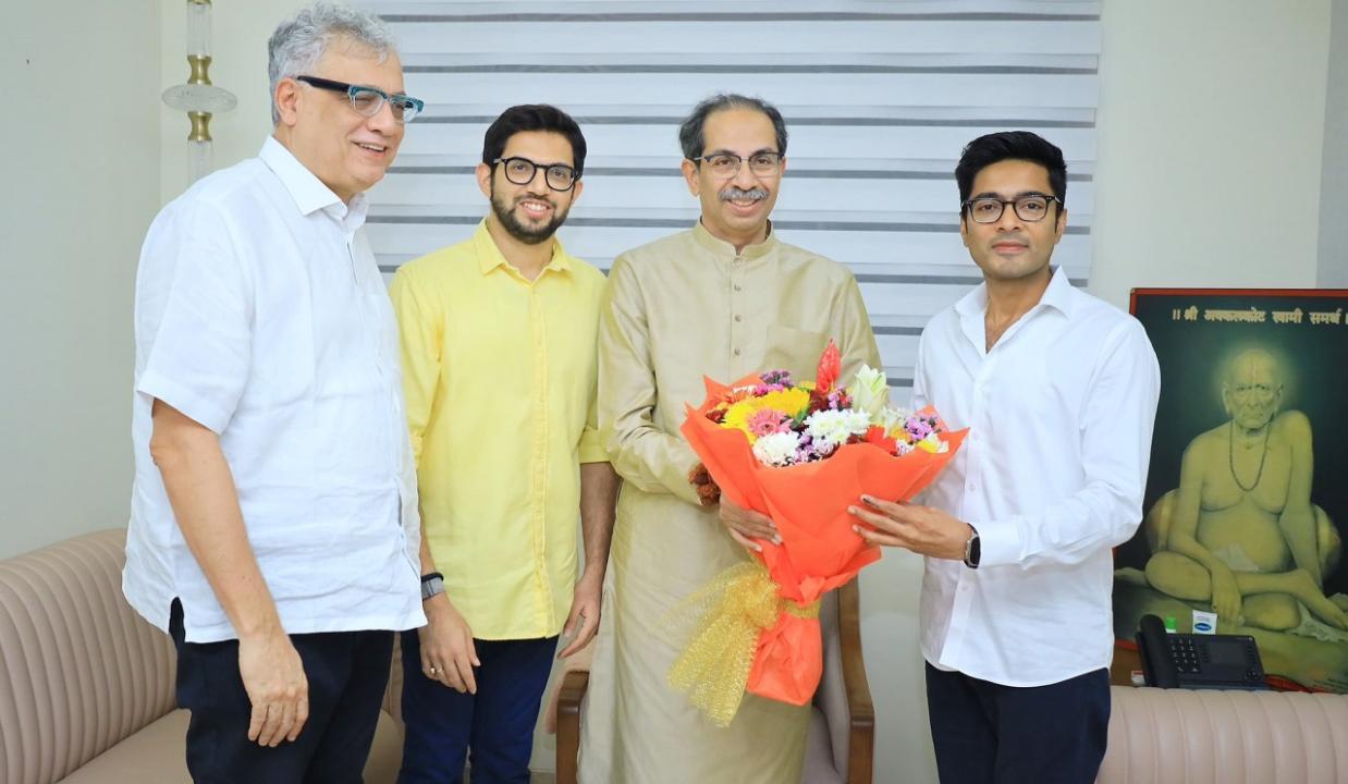 Mumbai: TMC's Abhishek Banerjee meets Shiv Sena (UBT) leader Uddhav Thackeray