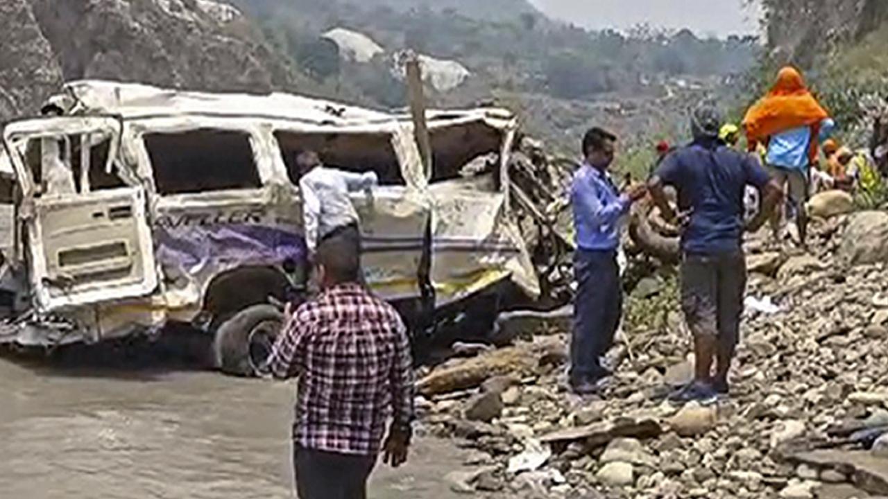 The tempo was heading to Rudraprayag from Noida in Uttar Pradesh when it fell into the 150-meter-deep gorge