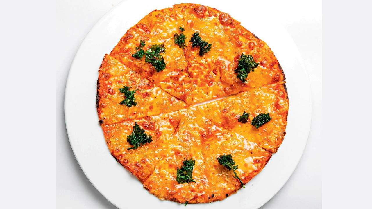 The four cheese pizza