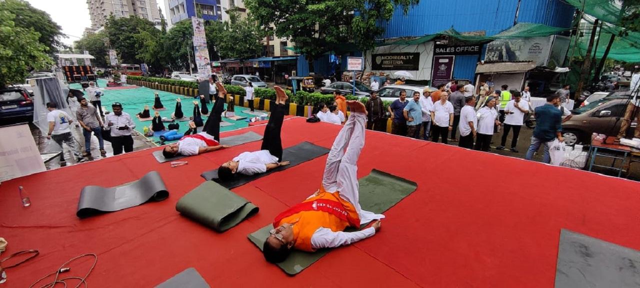 Speaking at an event in the Marine Drive area to mark the 10th International Day of Yoga, Shinde said 