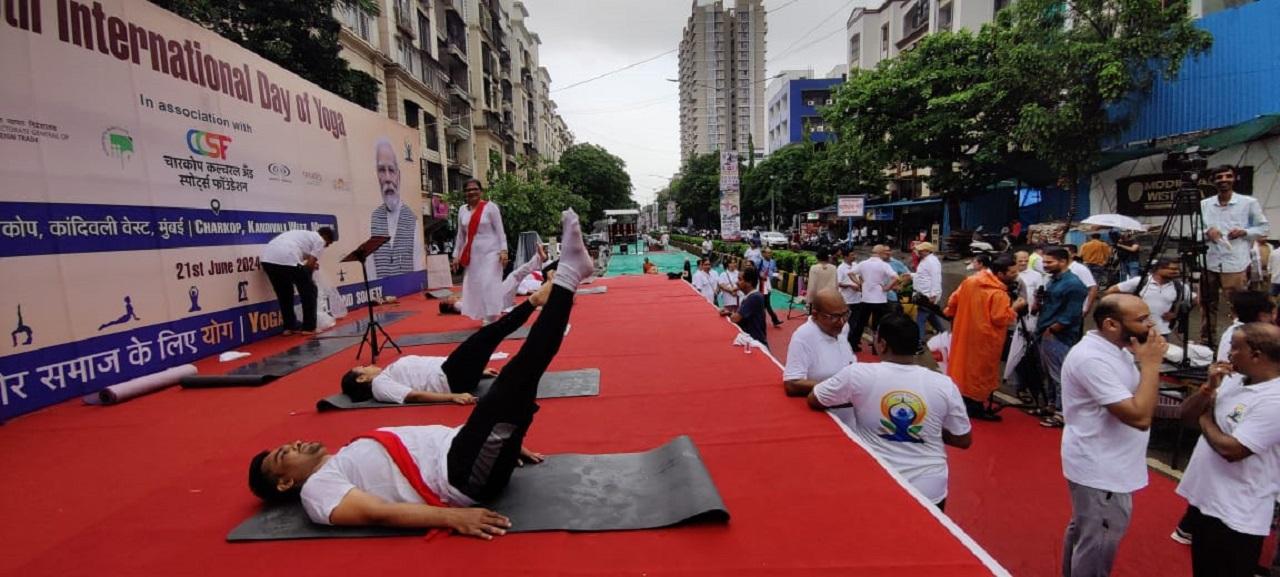 The 10th International Yoga Day was celebrated across Mumbai on Friday