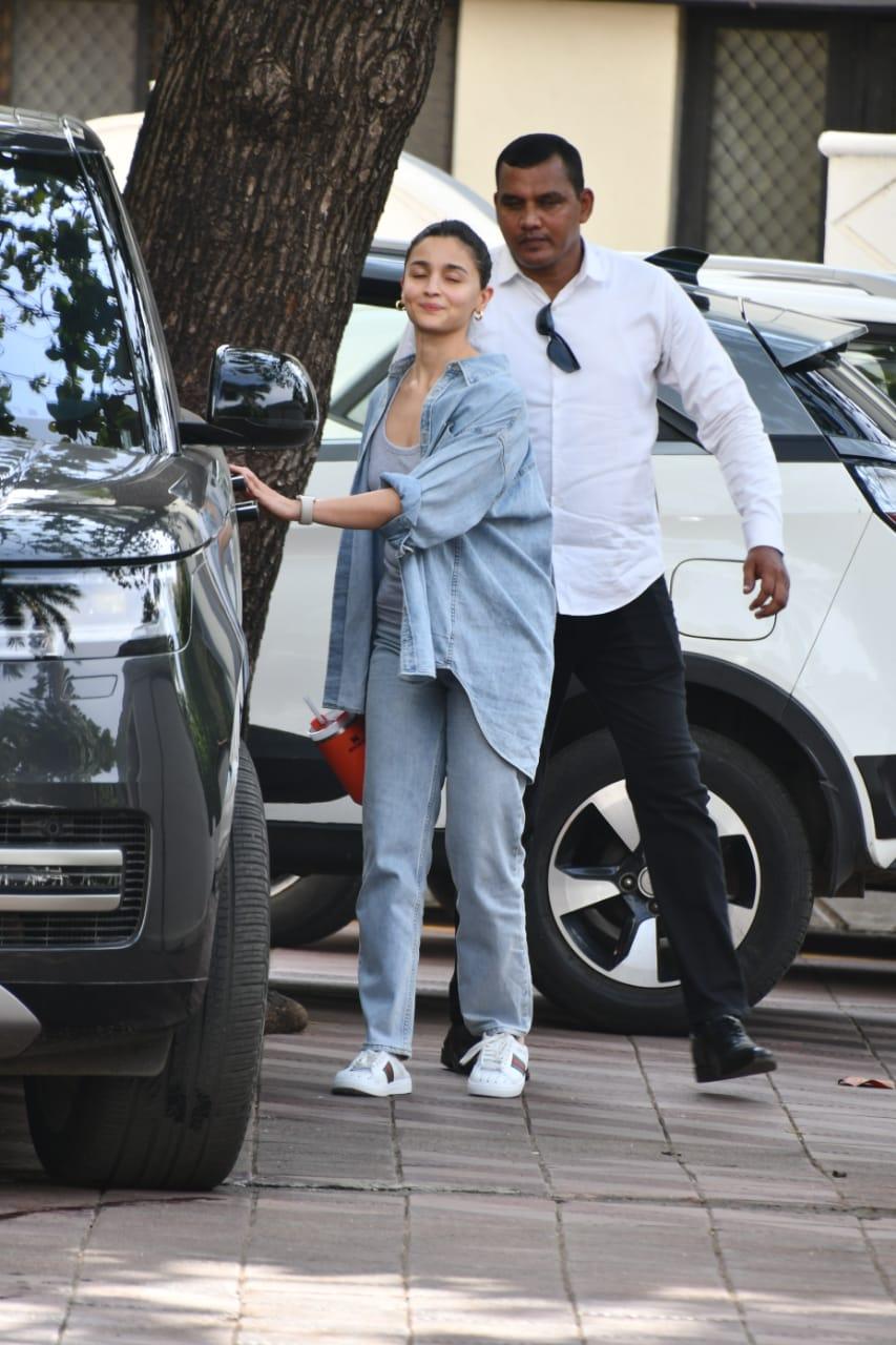 Alia Bhatt was snapped outside Bhansali studios
