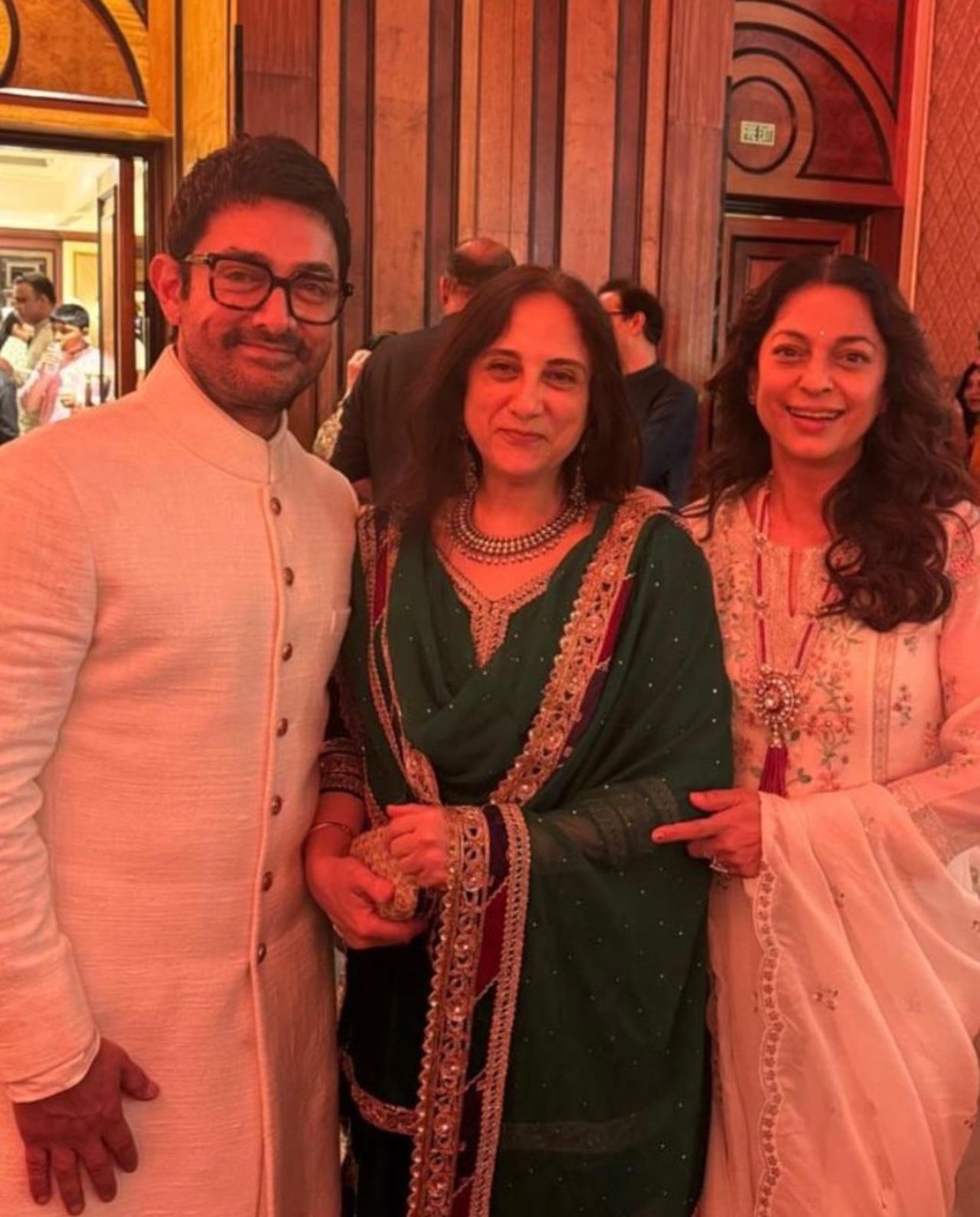 Actress Juhi Chawla was also a part of the celebration. The actress has previously worked with Aamir Khan in multiple films and the two share a great bond