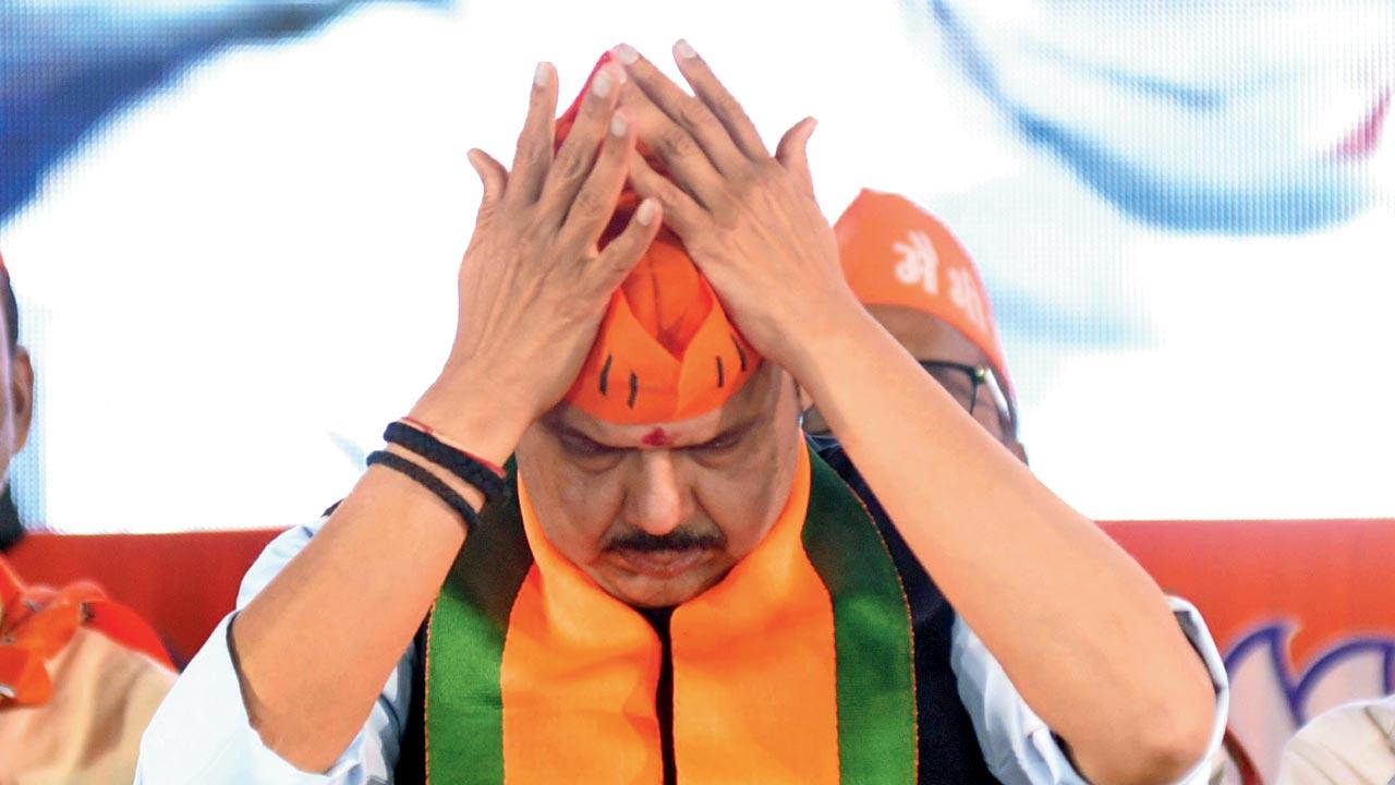 Deputy CM Devendra Fadnavis at a rally during Lok Sabha polls. File pics