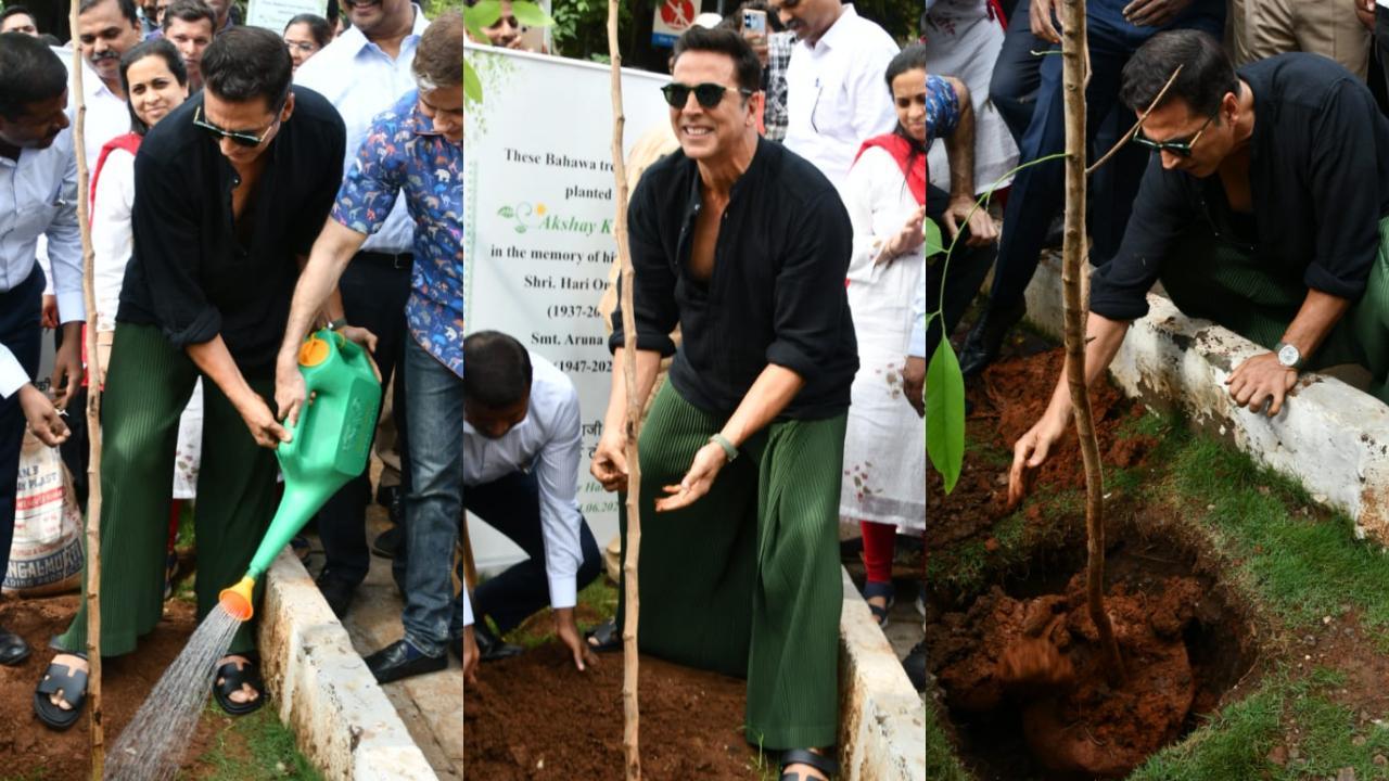 Akshay Kumar plants 200 trees in Mumbai to honour his parents