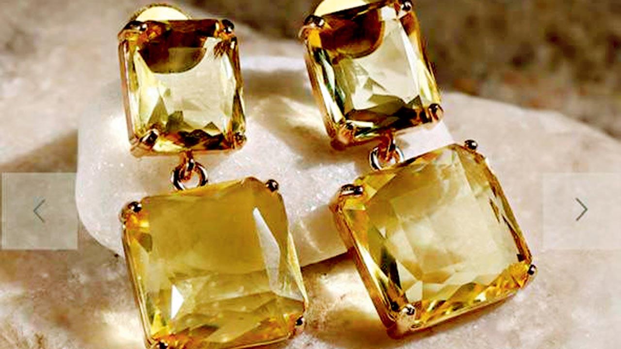 Yellow pushback earrings