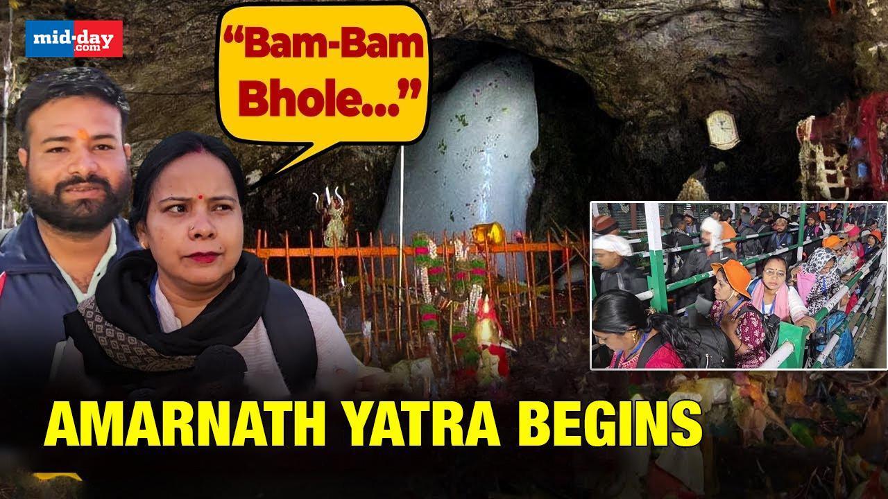 Amarnath Yatra: Devotees in large numbers depart for Amarnath Yatra J&K