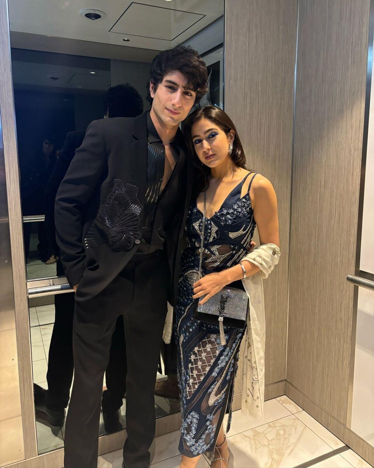 Ibrahim and Sara make for a stylish sibling duo during a party night on the cruise