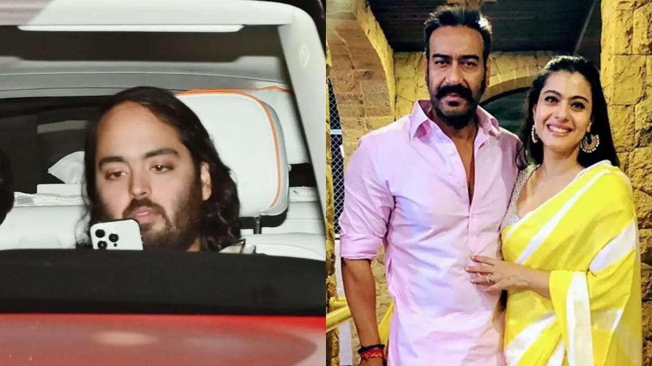 Anant Ambani-Radhika Merchant wedding: Groom-to-be was seen at Ajay Devgn and Kajol's Mumbai home to extend his wedding invitation. Read More