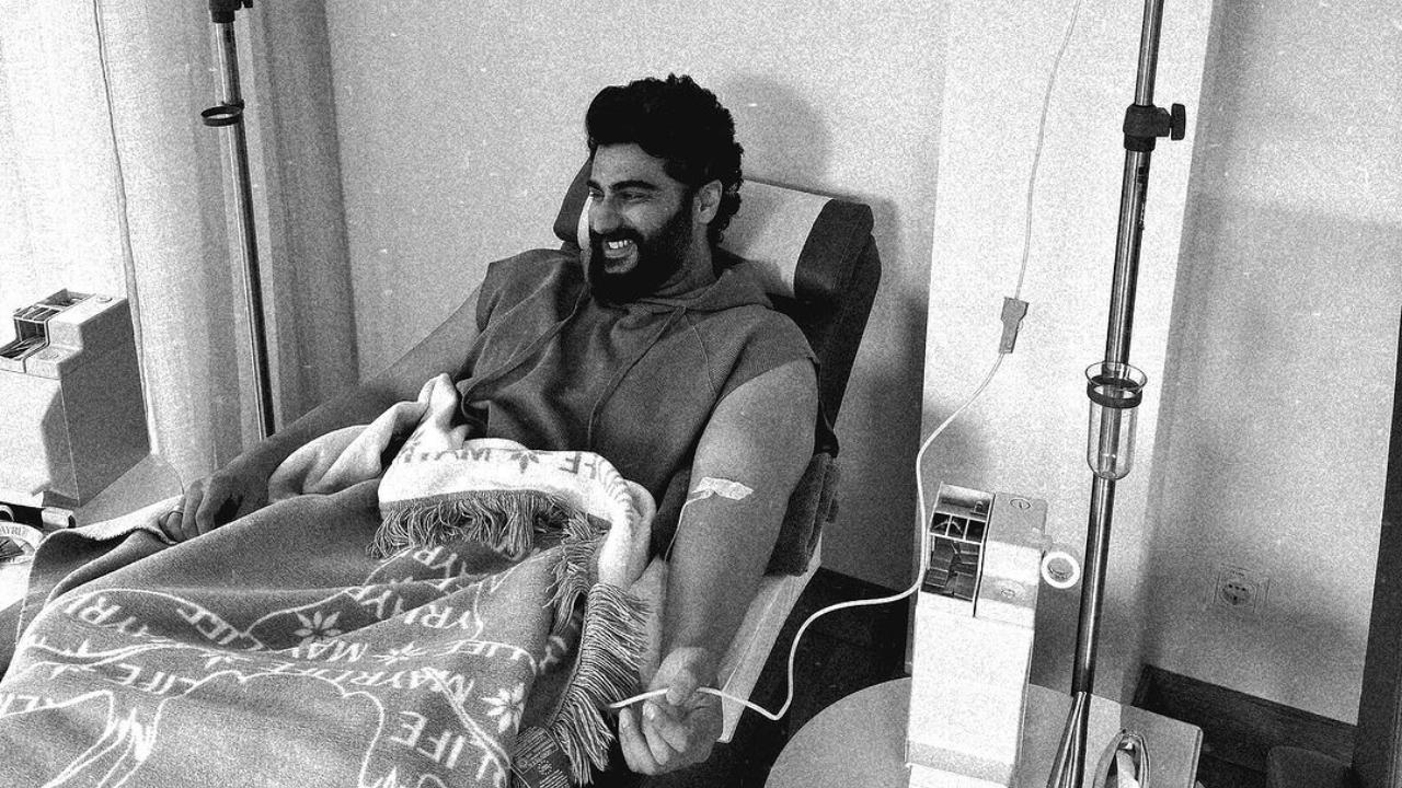 Arjun Kapoor shares photo with IV drip at health resort in Australia, fans express concern