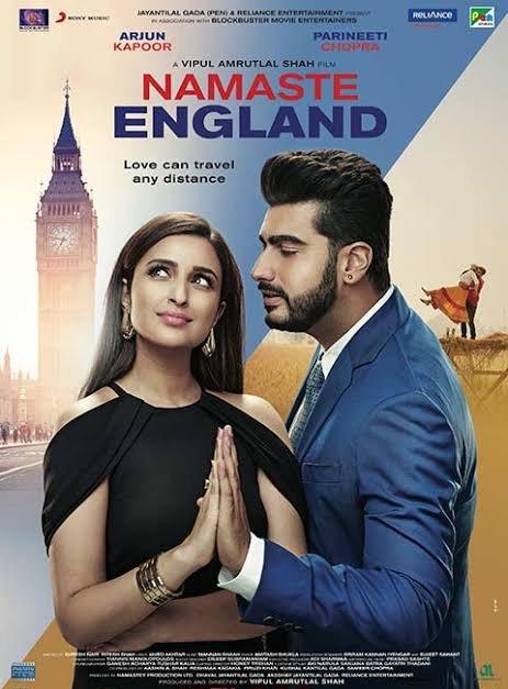 Namaste England
In Namaste England, Arjun Kapoor and Parineeti Chopra play a couple in love who want to move to England.
